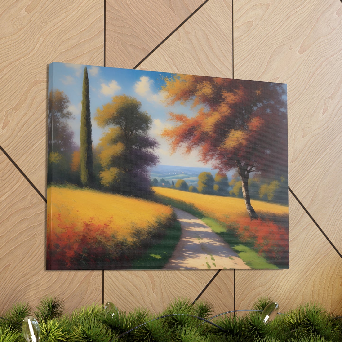 Nature's Pathway: Classic Oil Painting Wall Décor