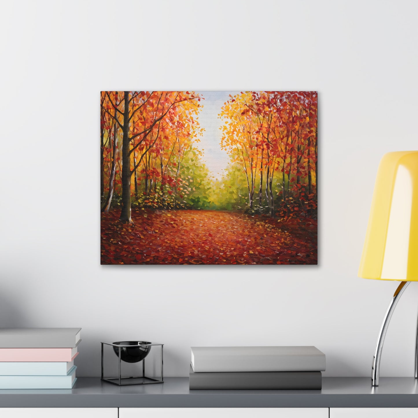 Autumn’s Embrace: Classic Oil Painting Wall Décor