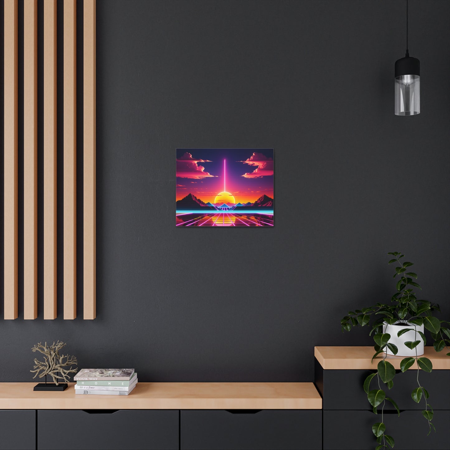 Neon Horizon: Outrun Wall Décor