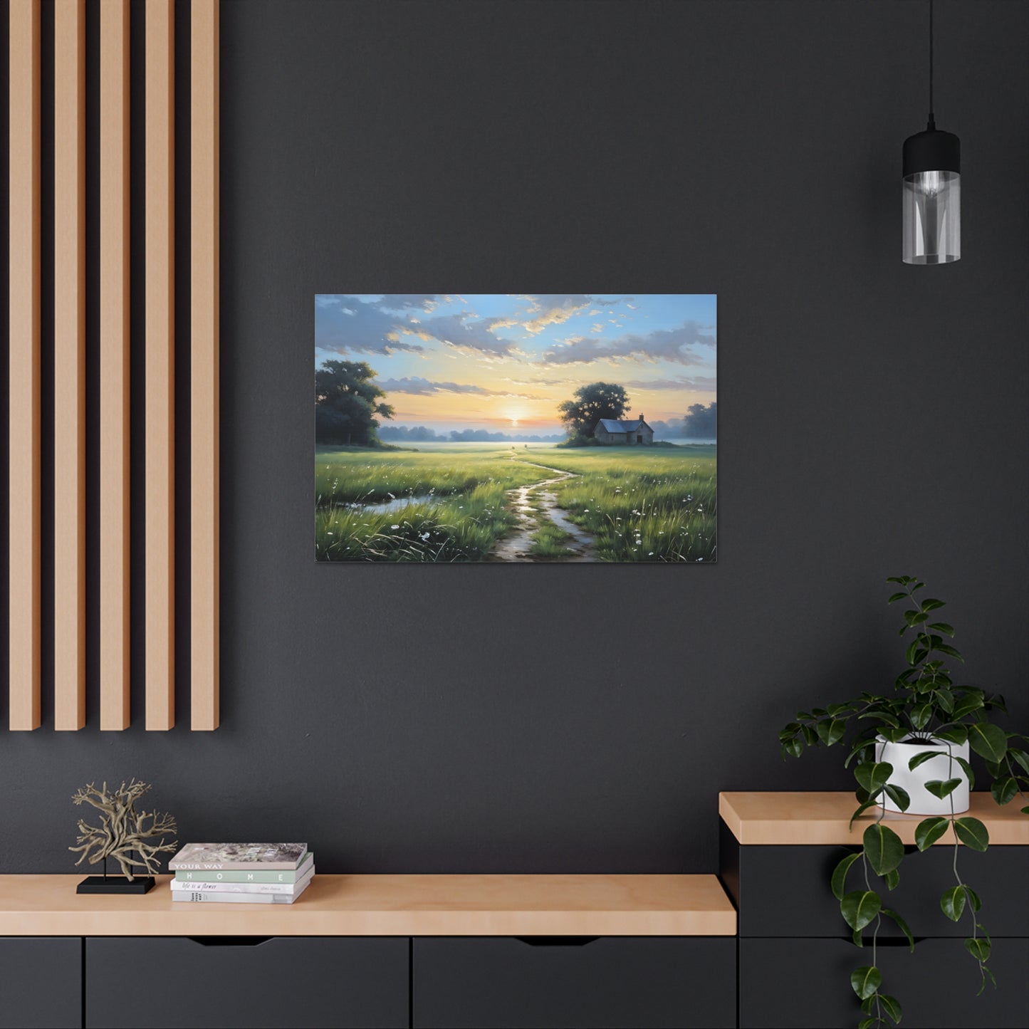 Windswept Plains: Classic Oil Painting Wall Décor