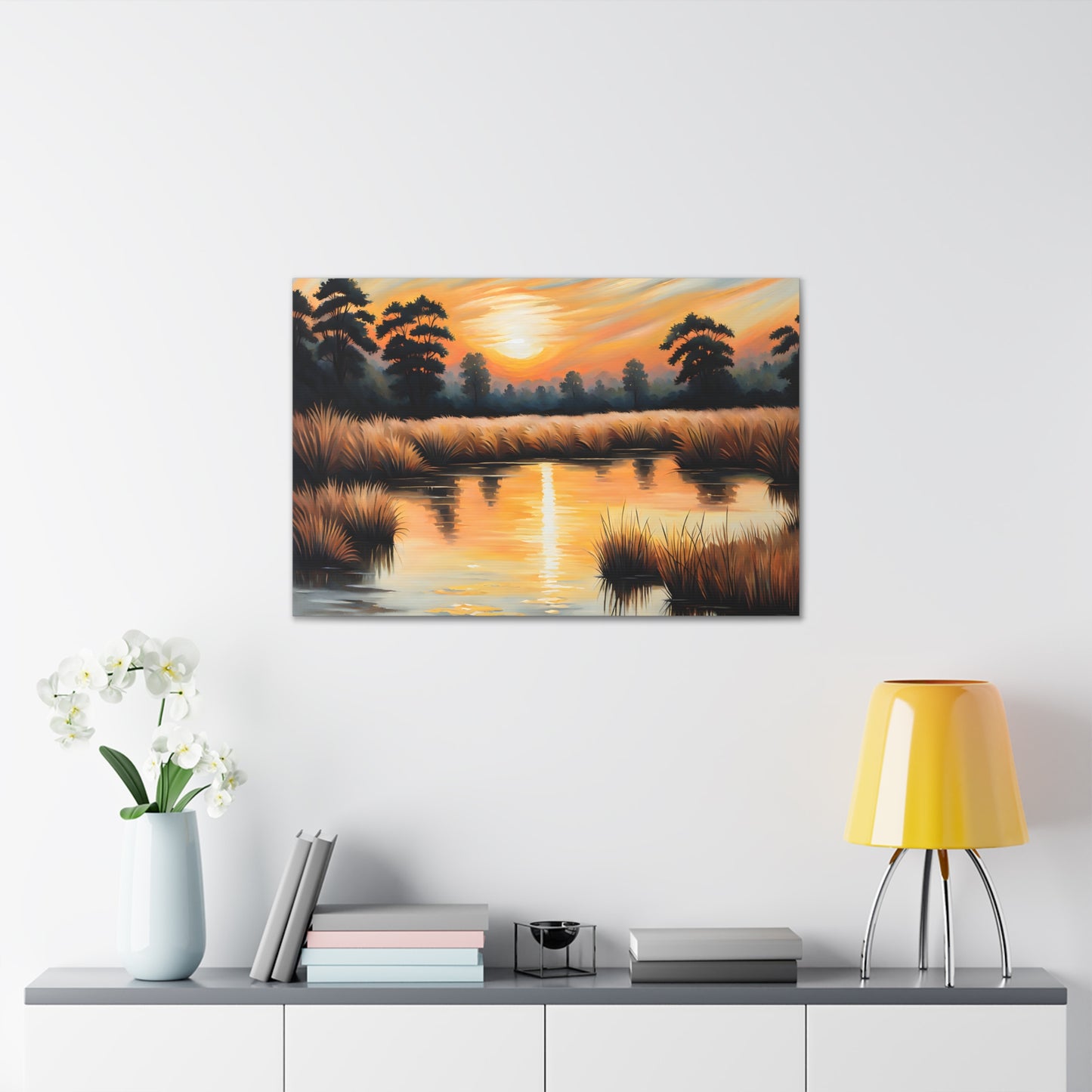 Sunlit Brook: Classic Oil Painting Wall Décor