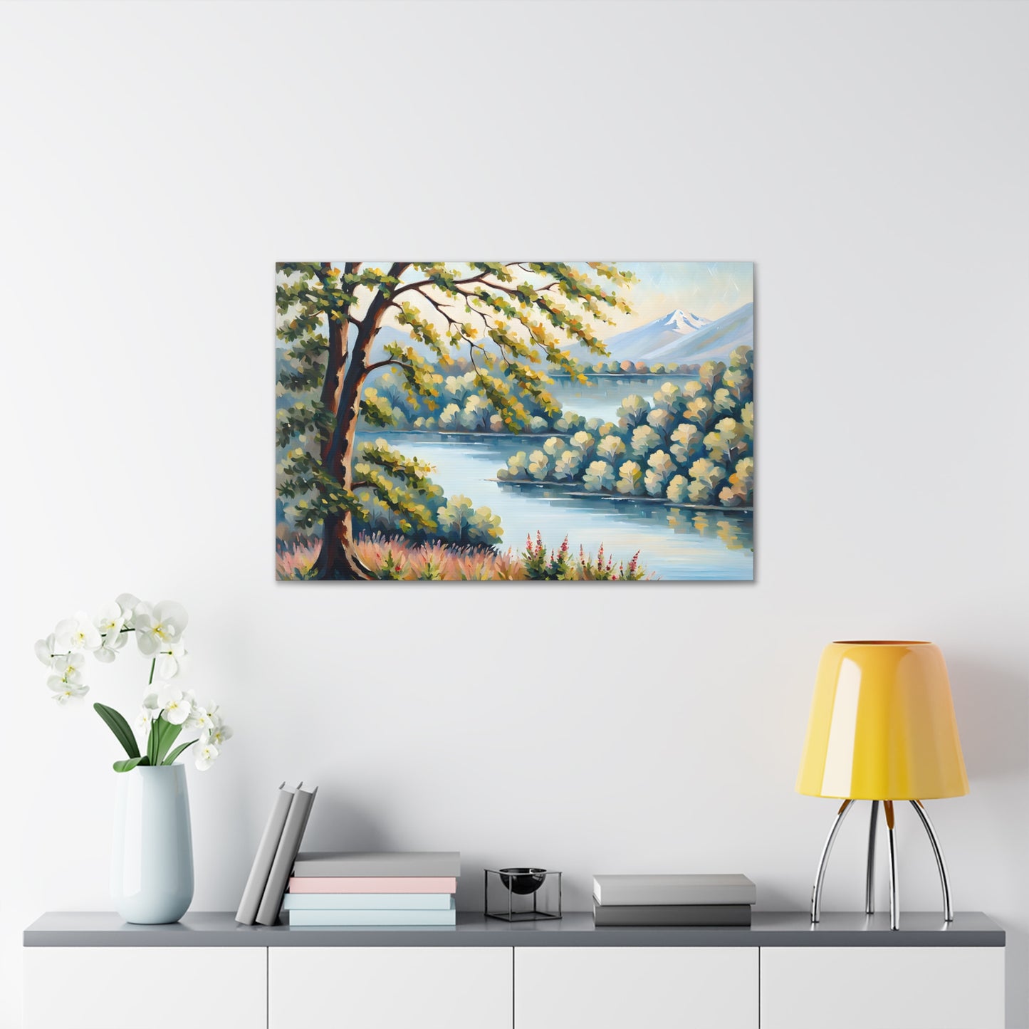 Verdant Enclave: Classic Oil Painting Wall Décor