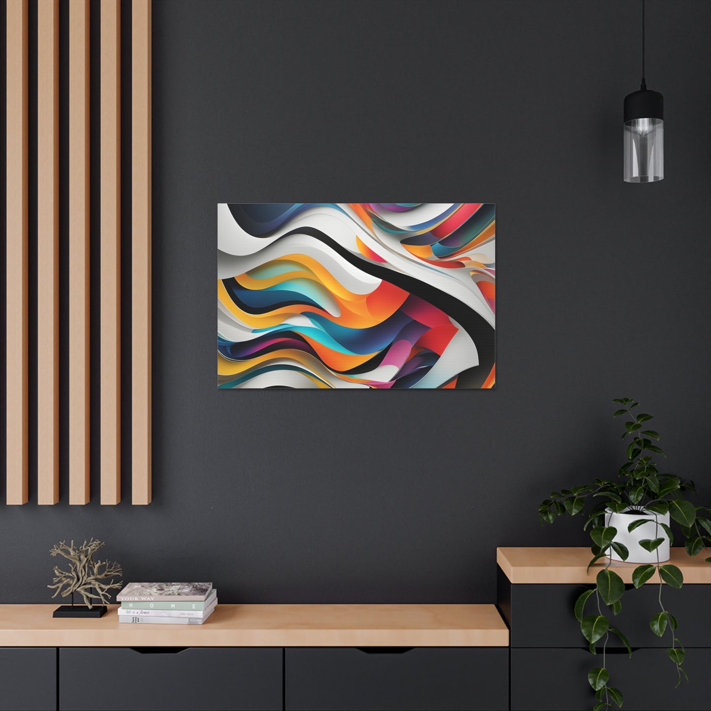 Serene Waves: Abstract Wall Décor