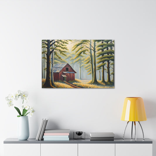 Woodland Refuge: Classic Oil Painting Wall Décor