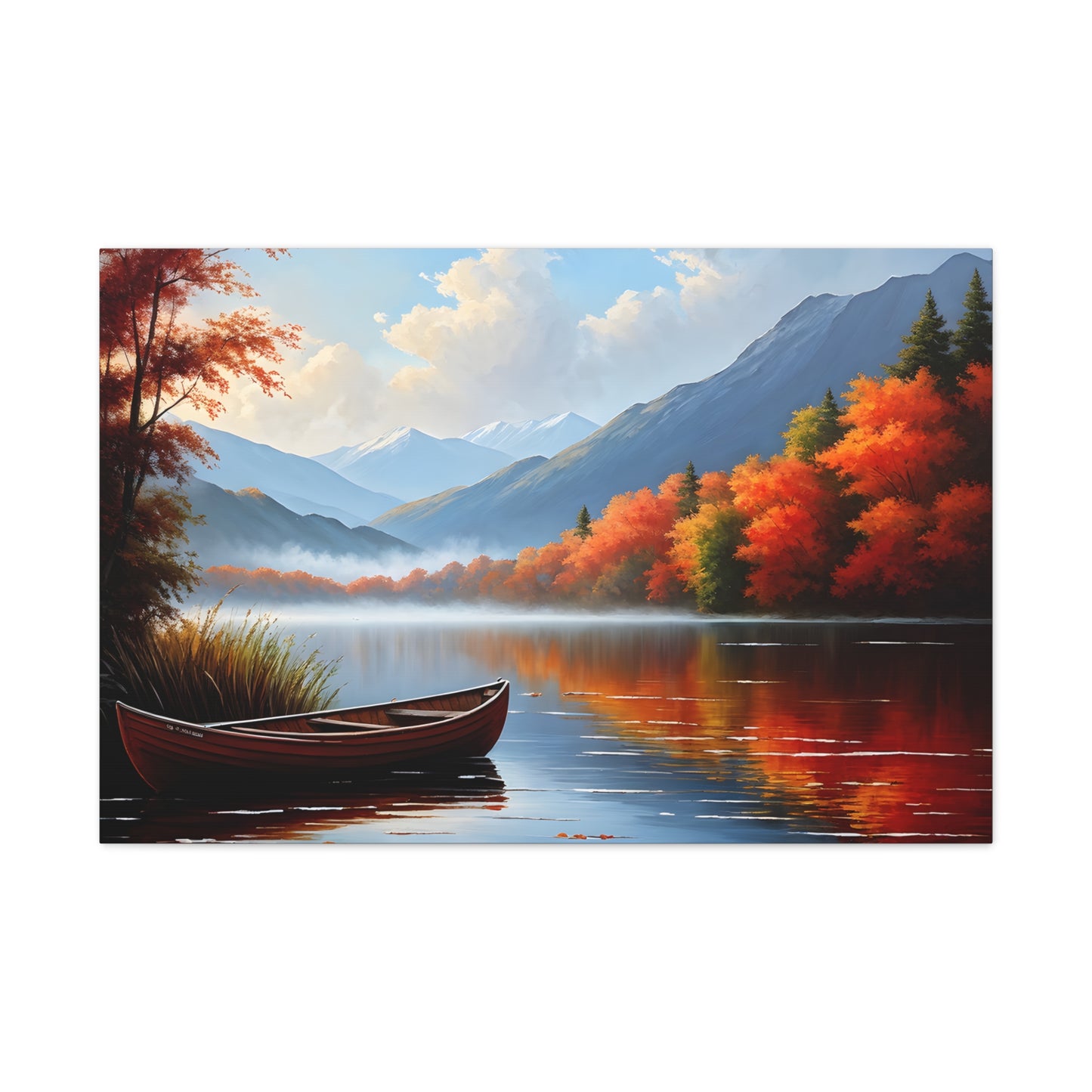 Harbor Reflections: Classic Oil Painting Wall Décor