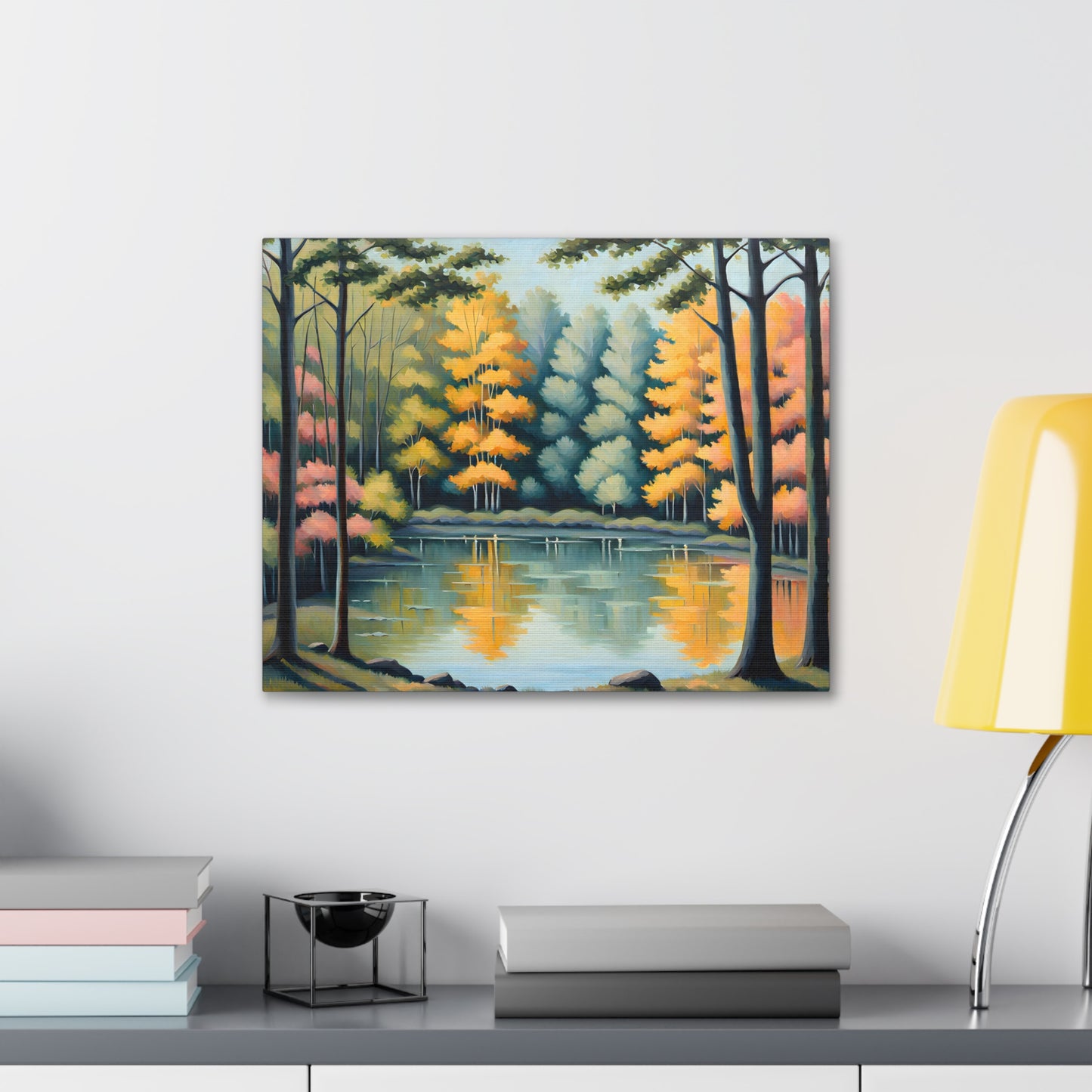 Serene Woodland: Classic Oil Painting Wall Décor