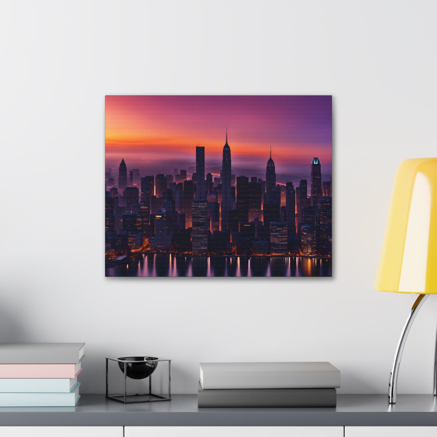 Urban Glow: Cityscape Wall Décor