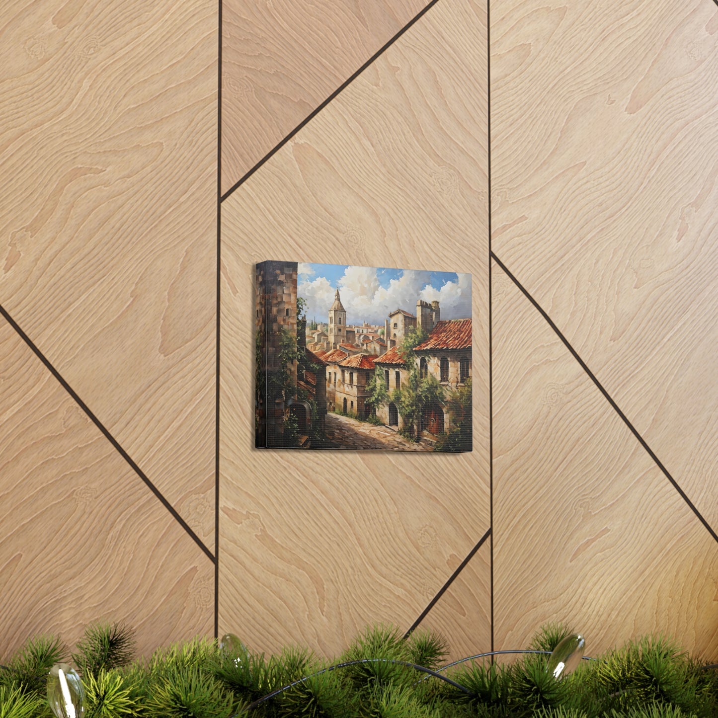 Abandoned Cobblestone: Classic Oil Painting Wall Décor