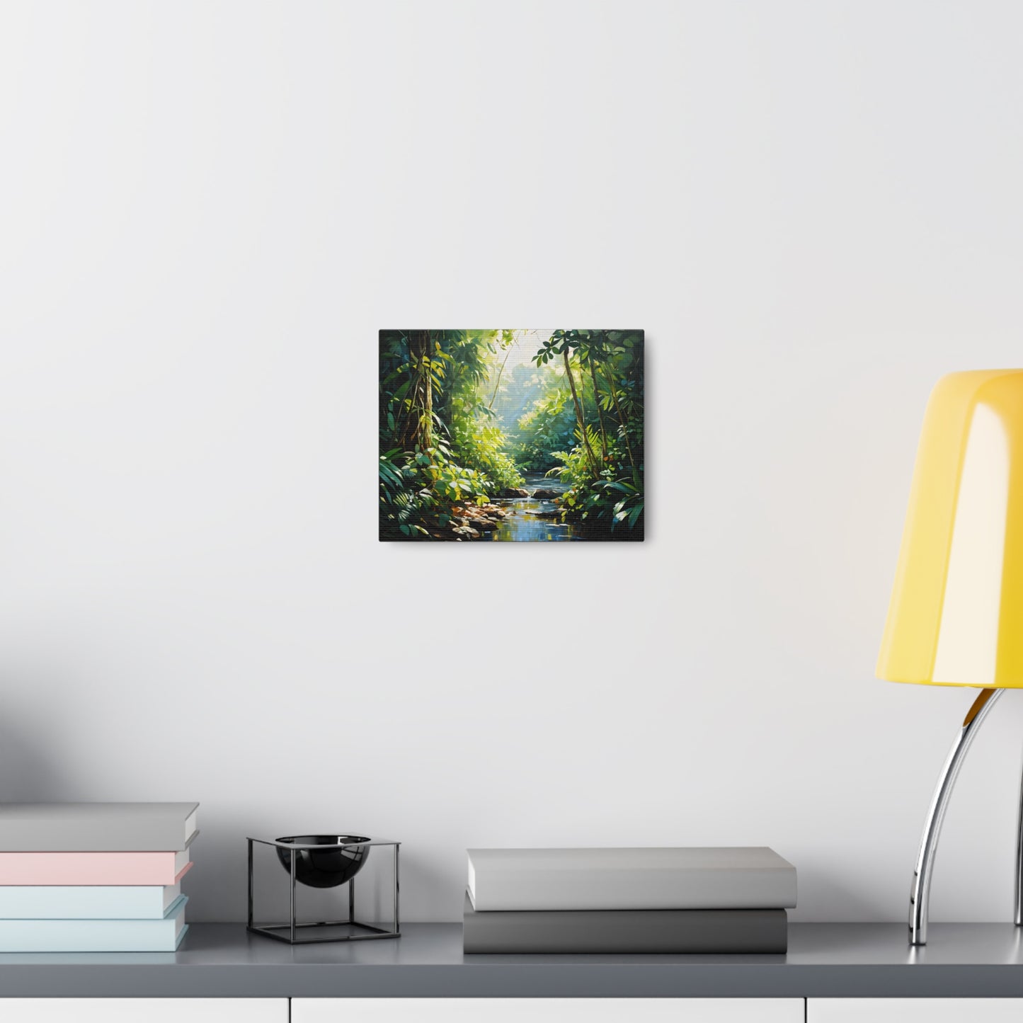 Verdant Stream: Classic Oil Painting Wall Décor