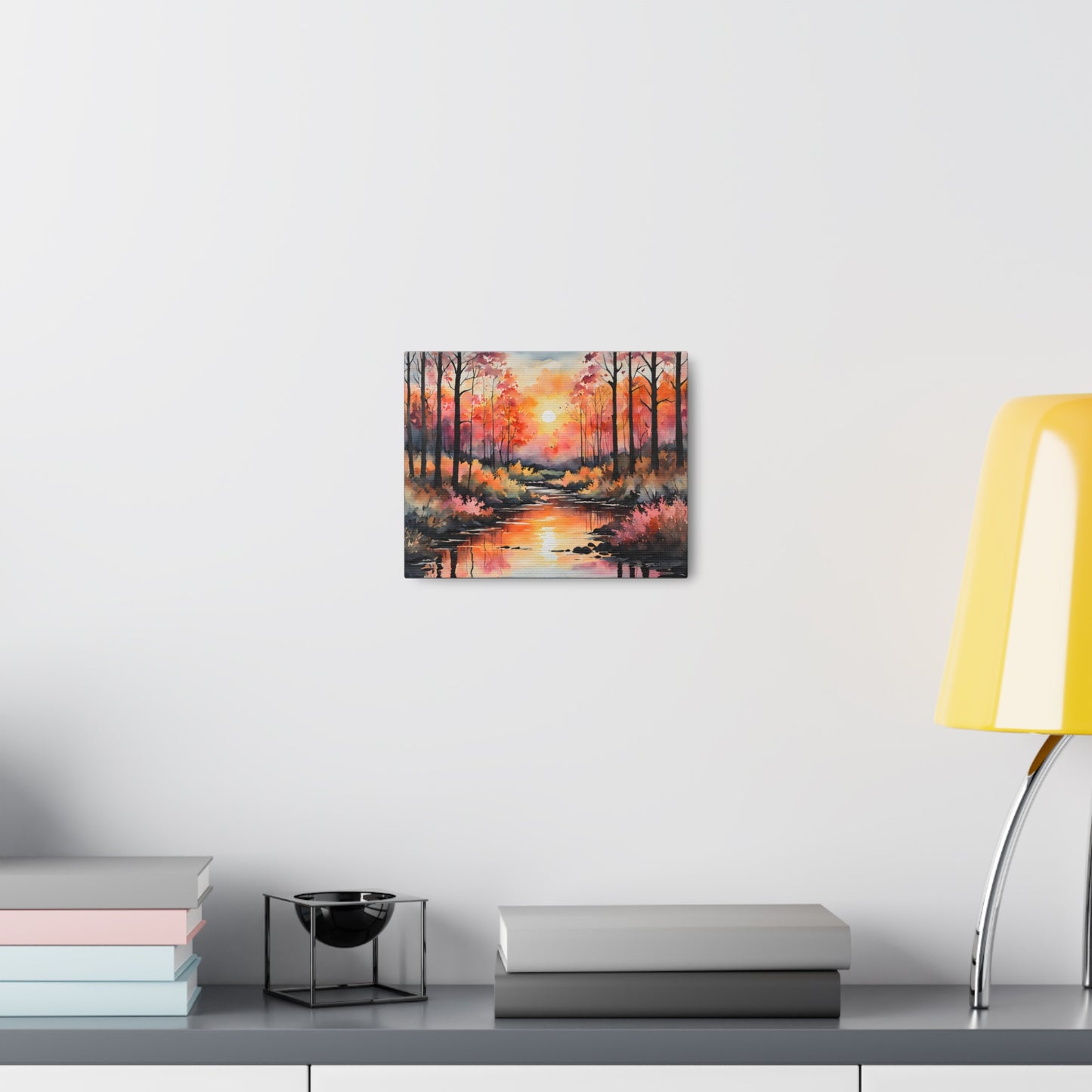 Soft Sunset Glow: Watercolor Wall Décor