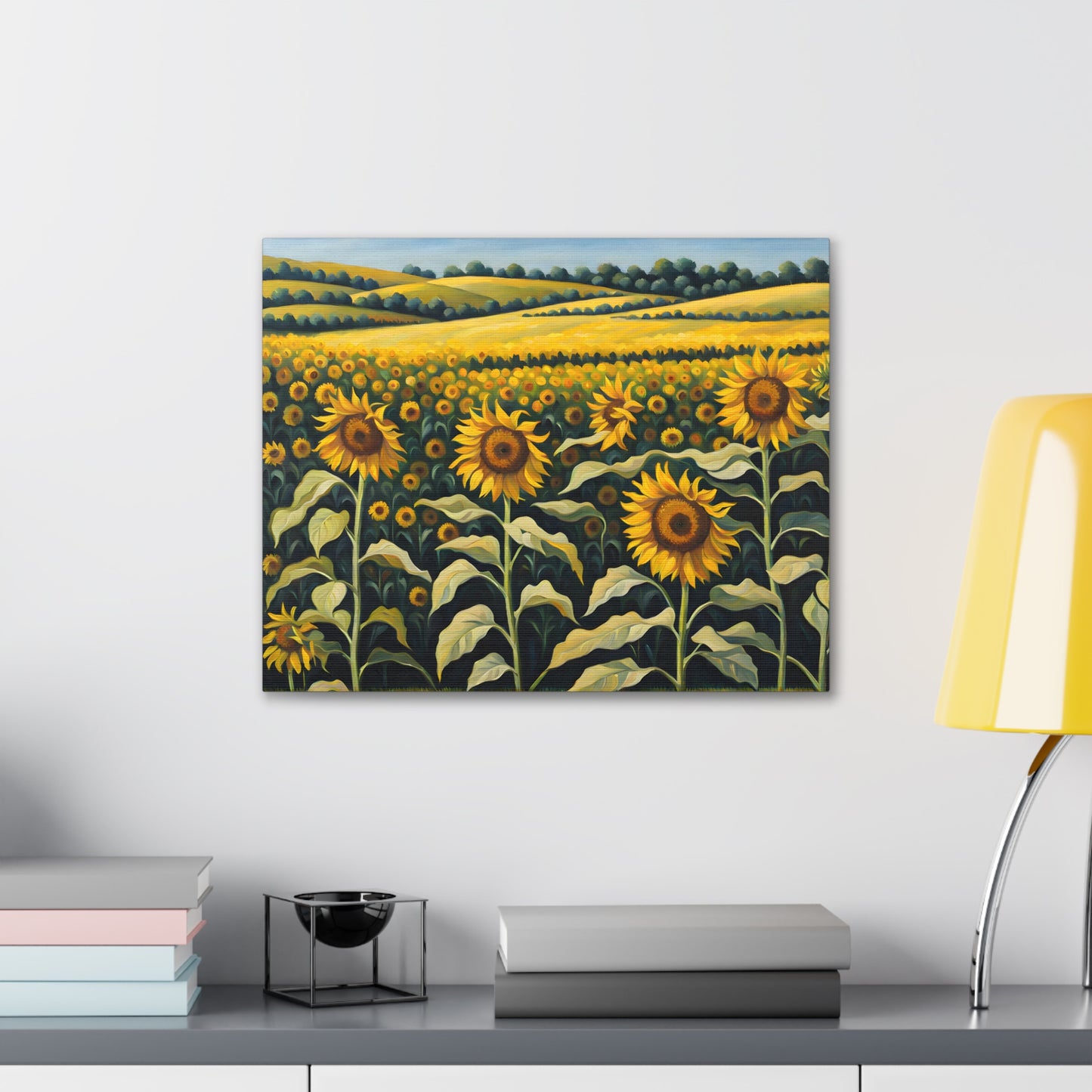 Basking Sunflowers: Classic Oil Painting Wall Décor