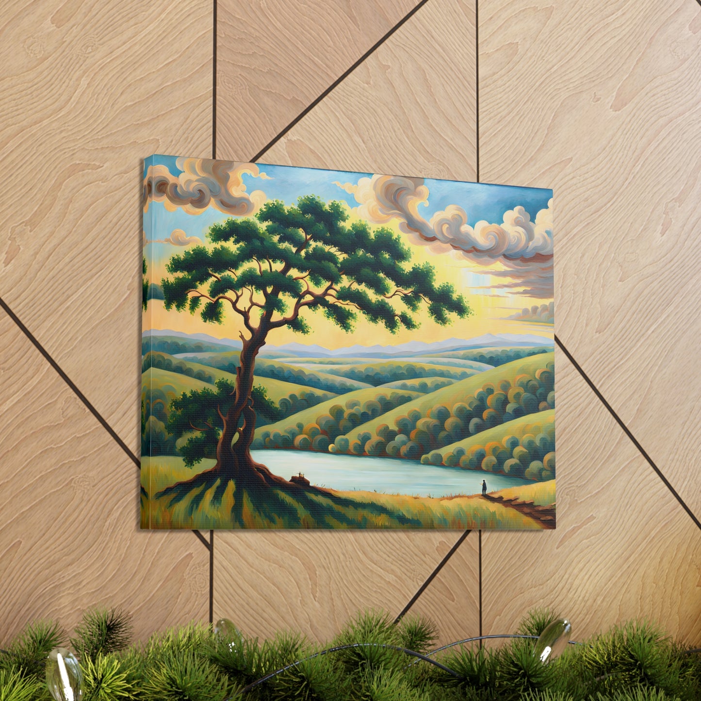 Pine Valley: Classic Oil Painting Wall Décor