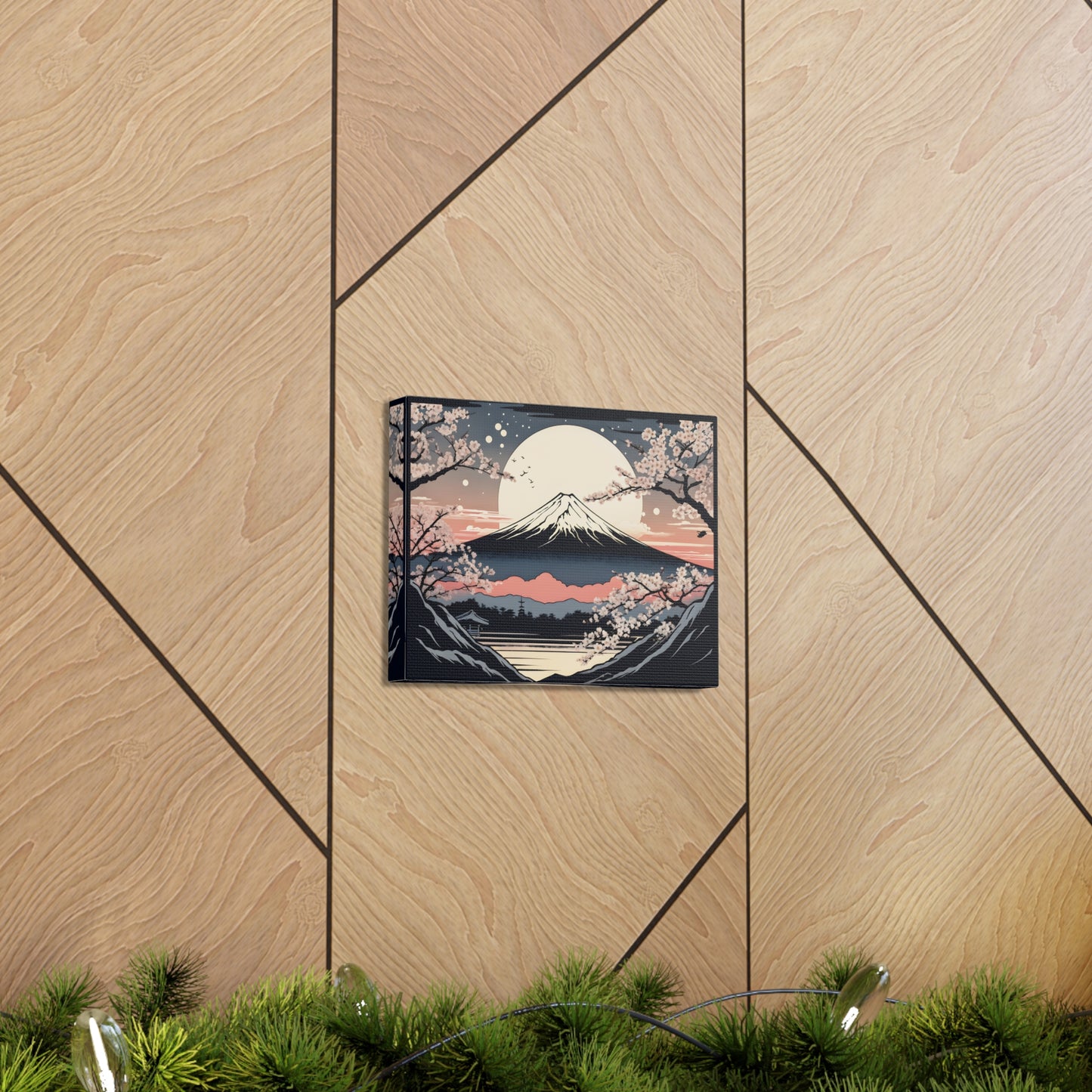 Moonlit Mountain: Ukiyo-e Wall Décor