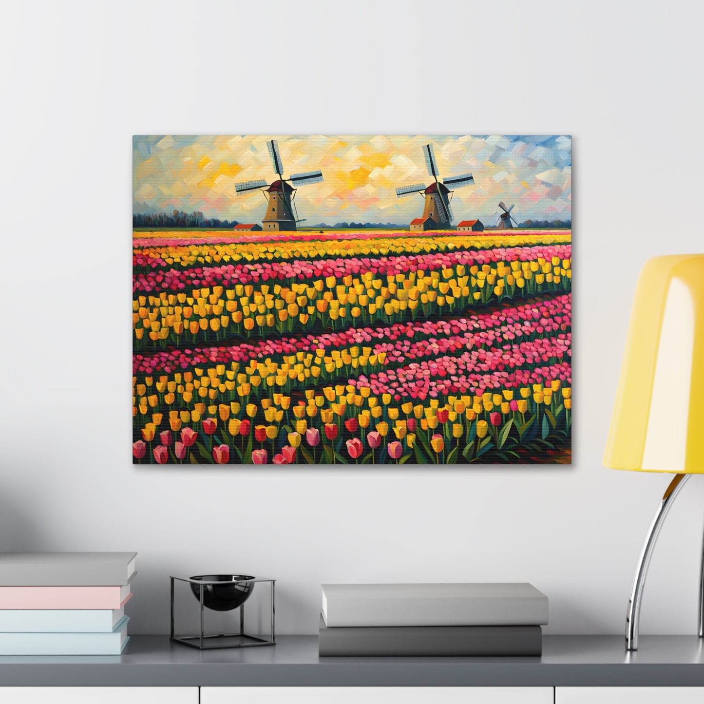 Tulips Breeze: Classic Oil Painting Wall Décor