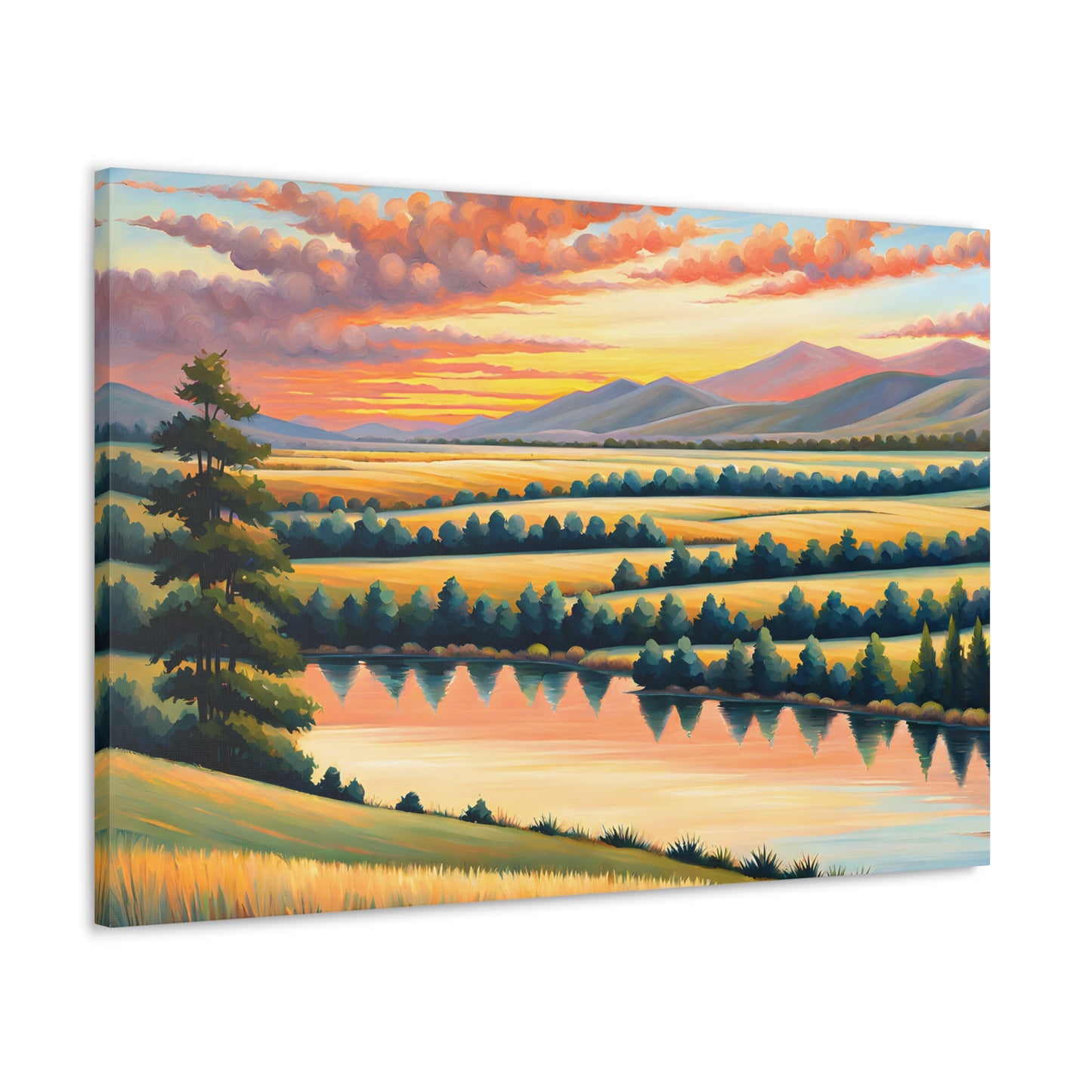 Quiet Canyon: Classic Oil Painting Wall Décor