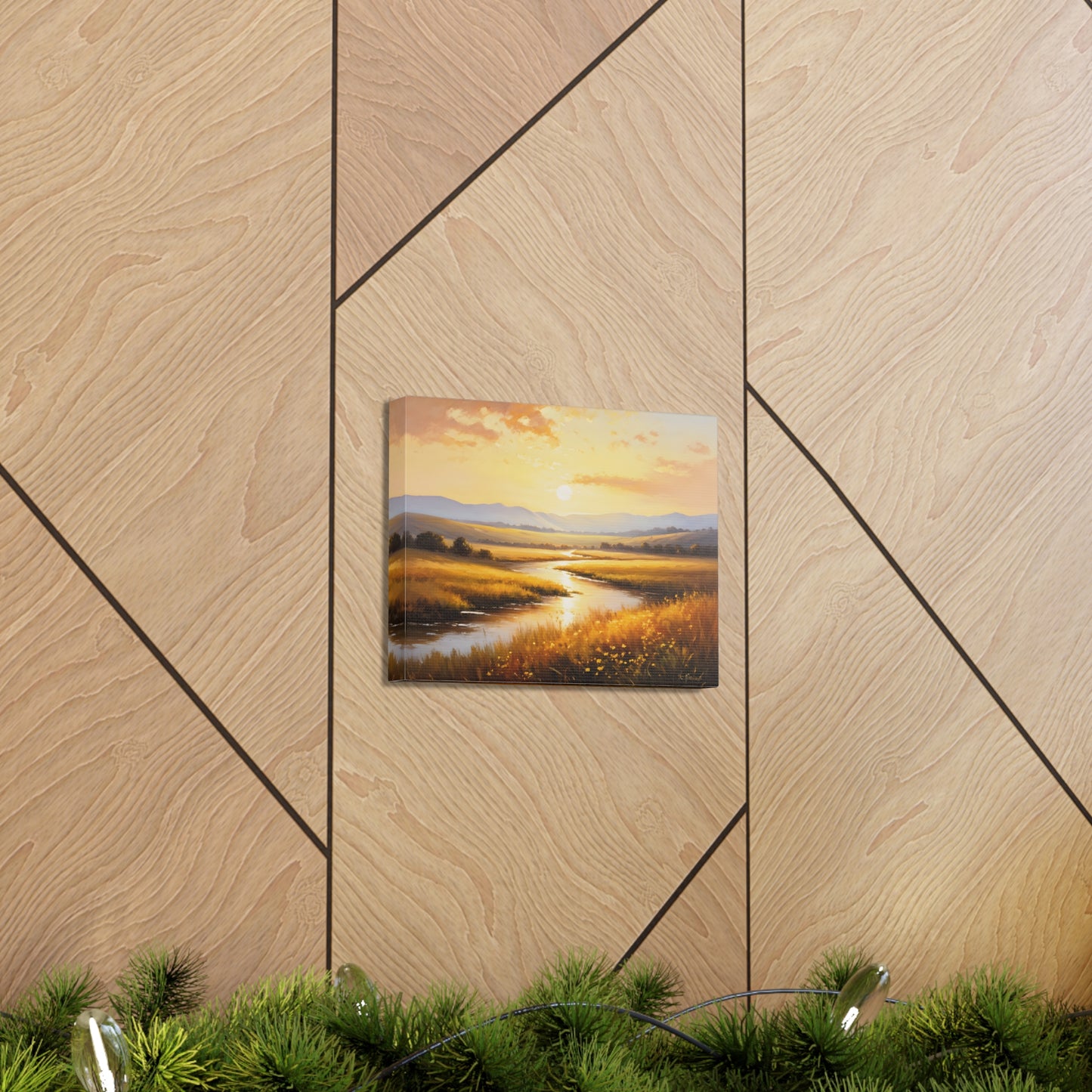 Serene Hills: Classic Oil Painting Wall Décor