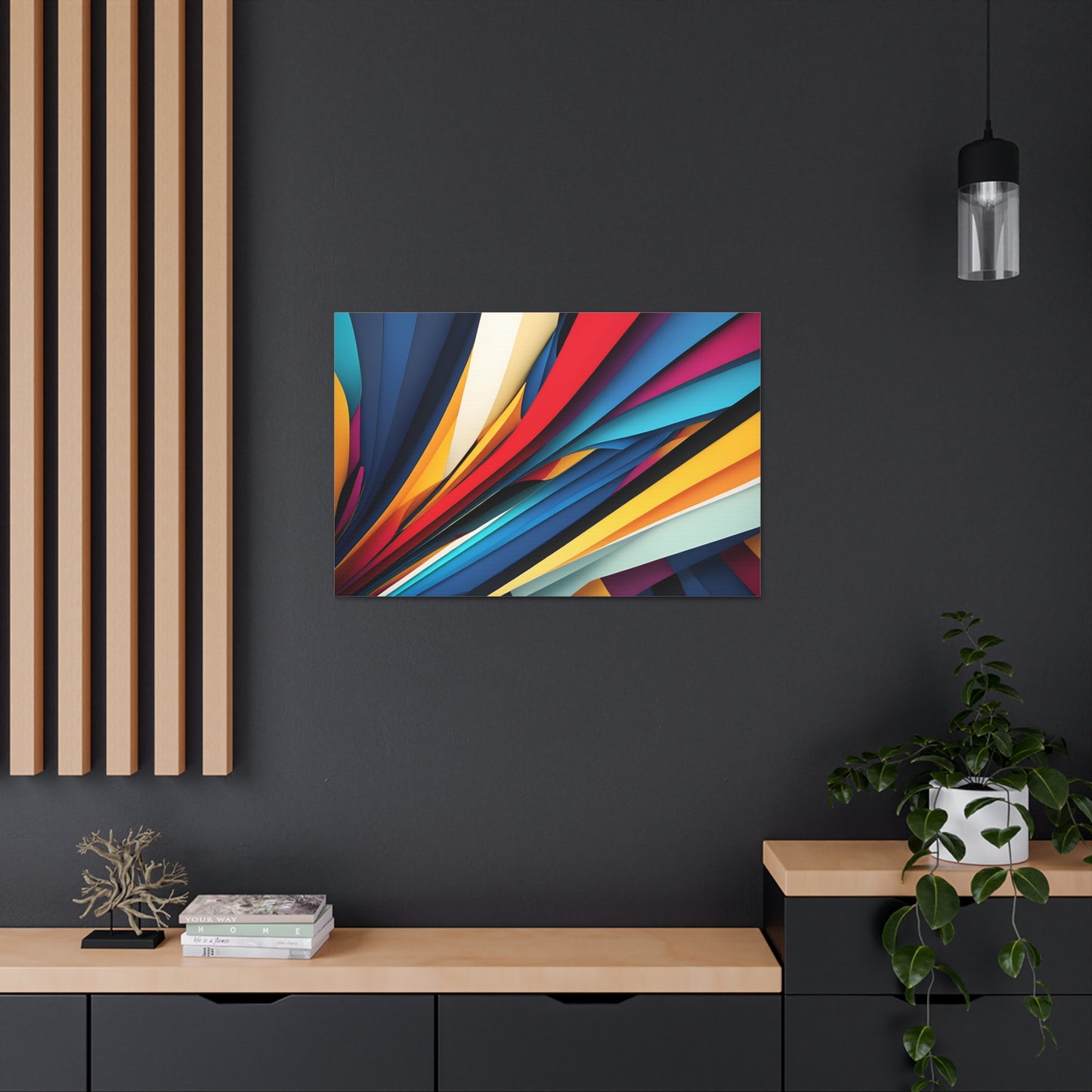 Eclipsed Waves: Abstract Wall Décor