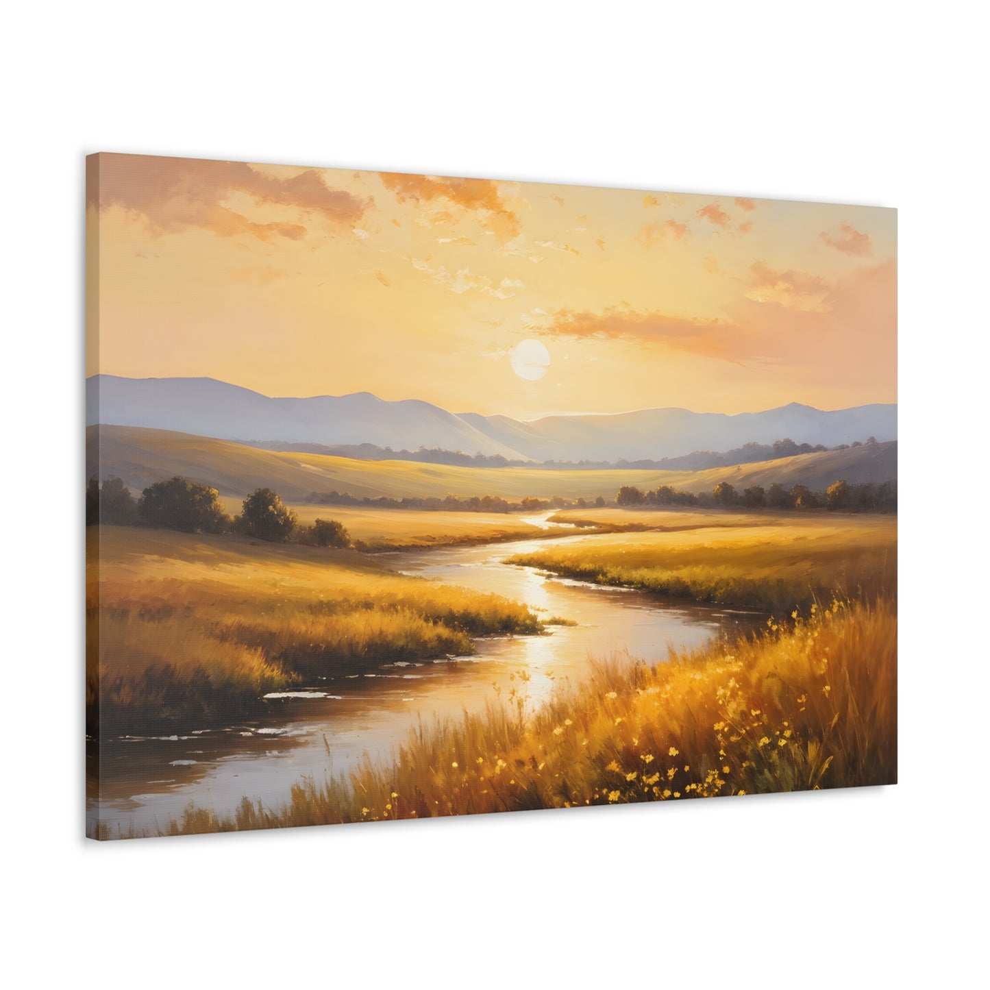 Serene Hills: Classic Oil Painting Wall Décor