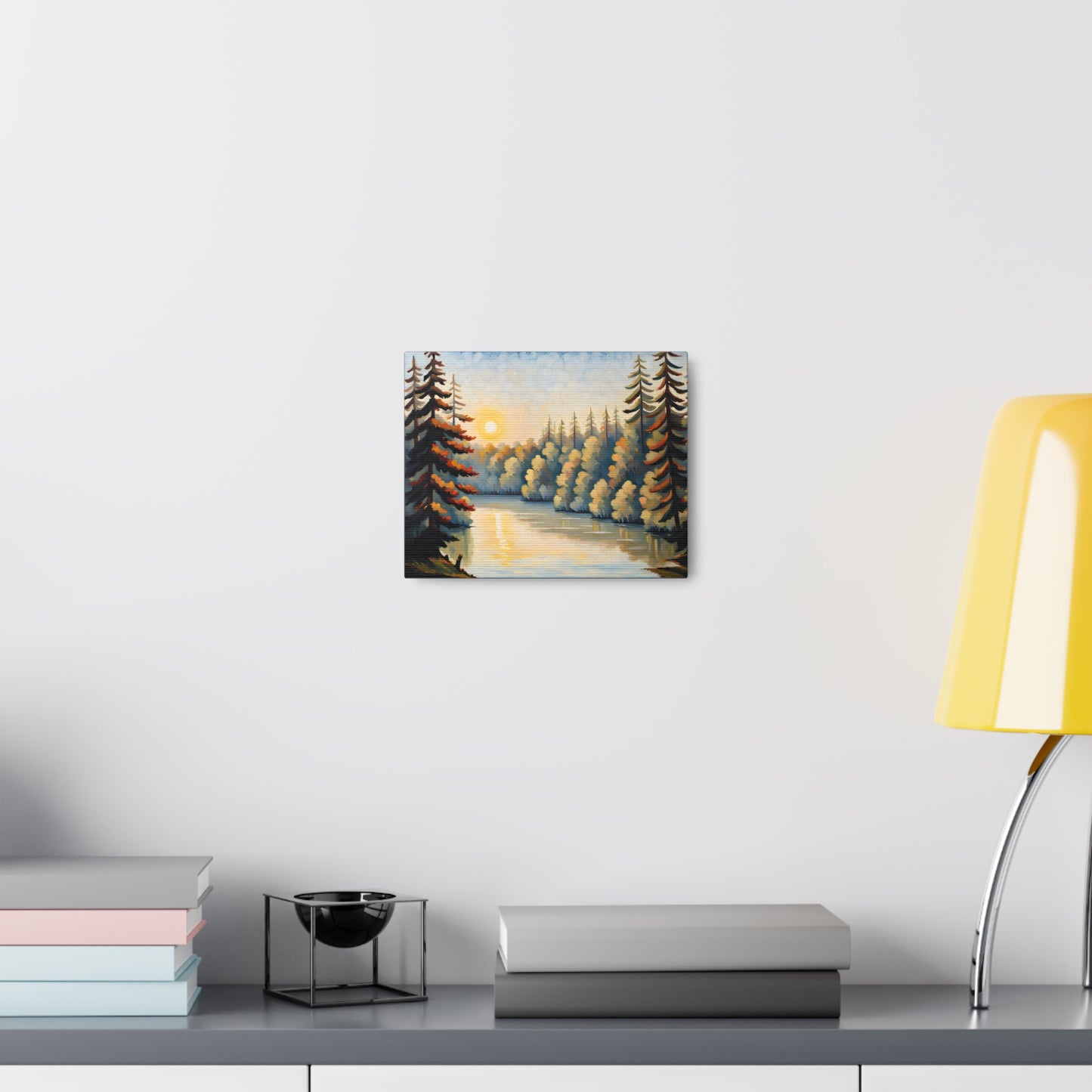 Tranquil Lake: Classic Oil Painting Wall Décor