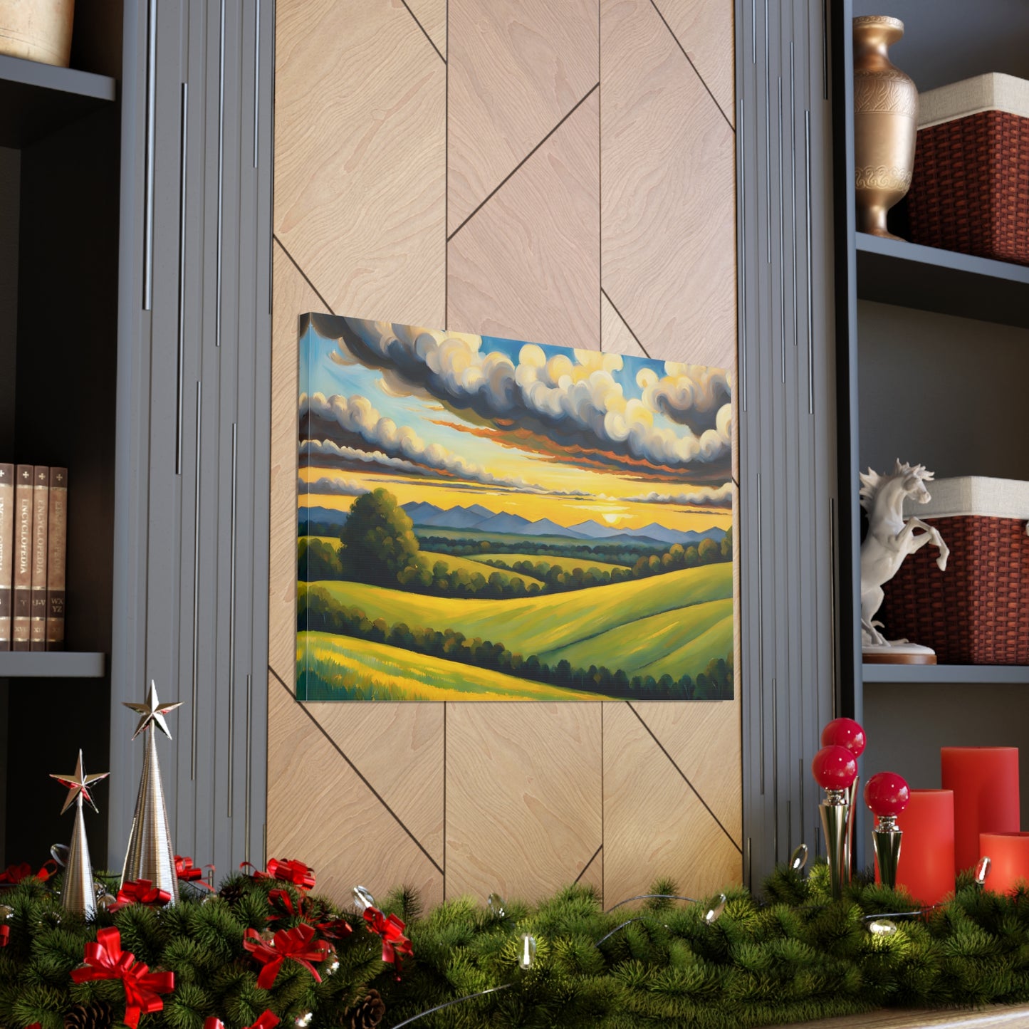 Serenity Ridge: Classic Oil Painting Wall Décor