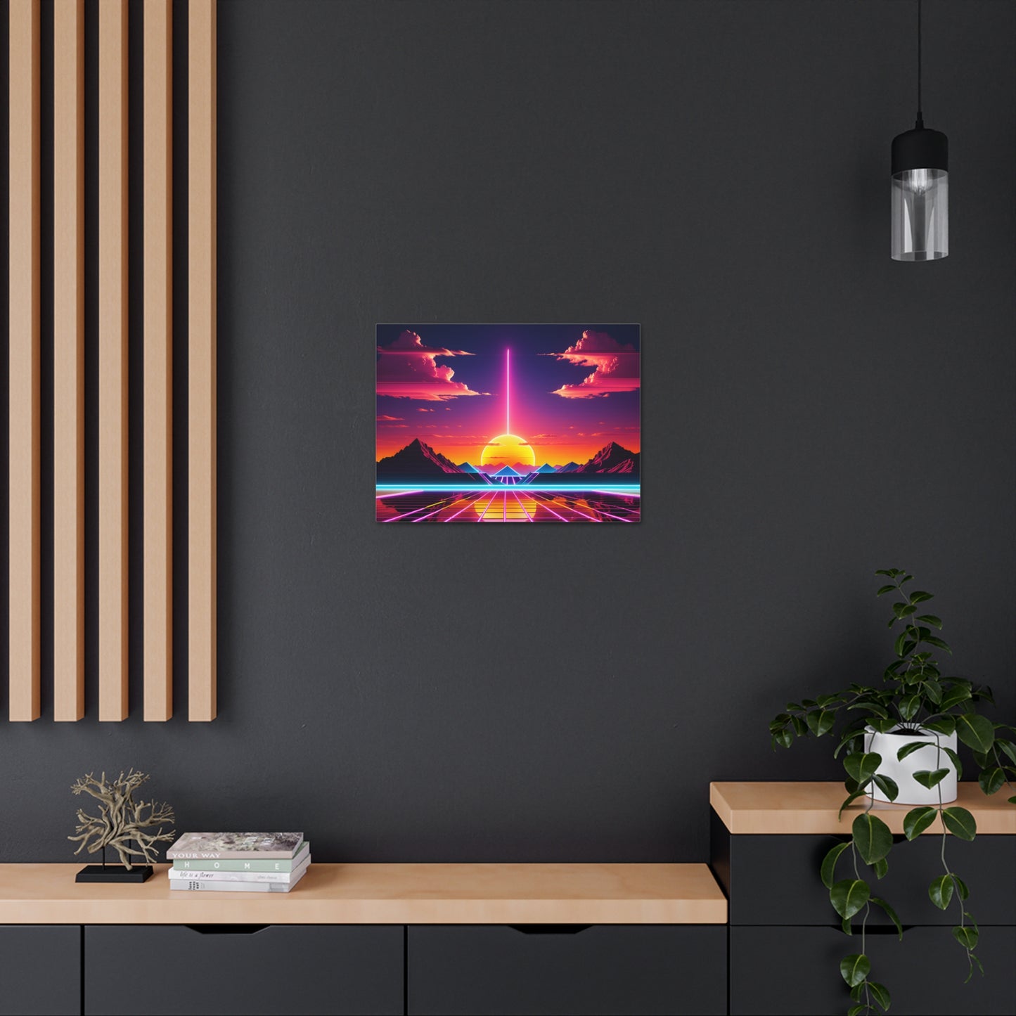 Neon Horizon: Outrun Wall Décor