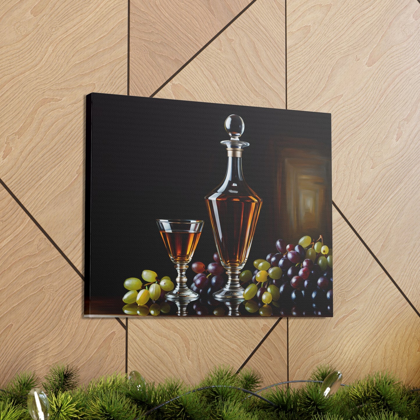 Crystal Decanter: Classic Oil Painting Wall Décor