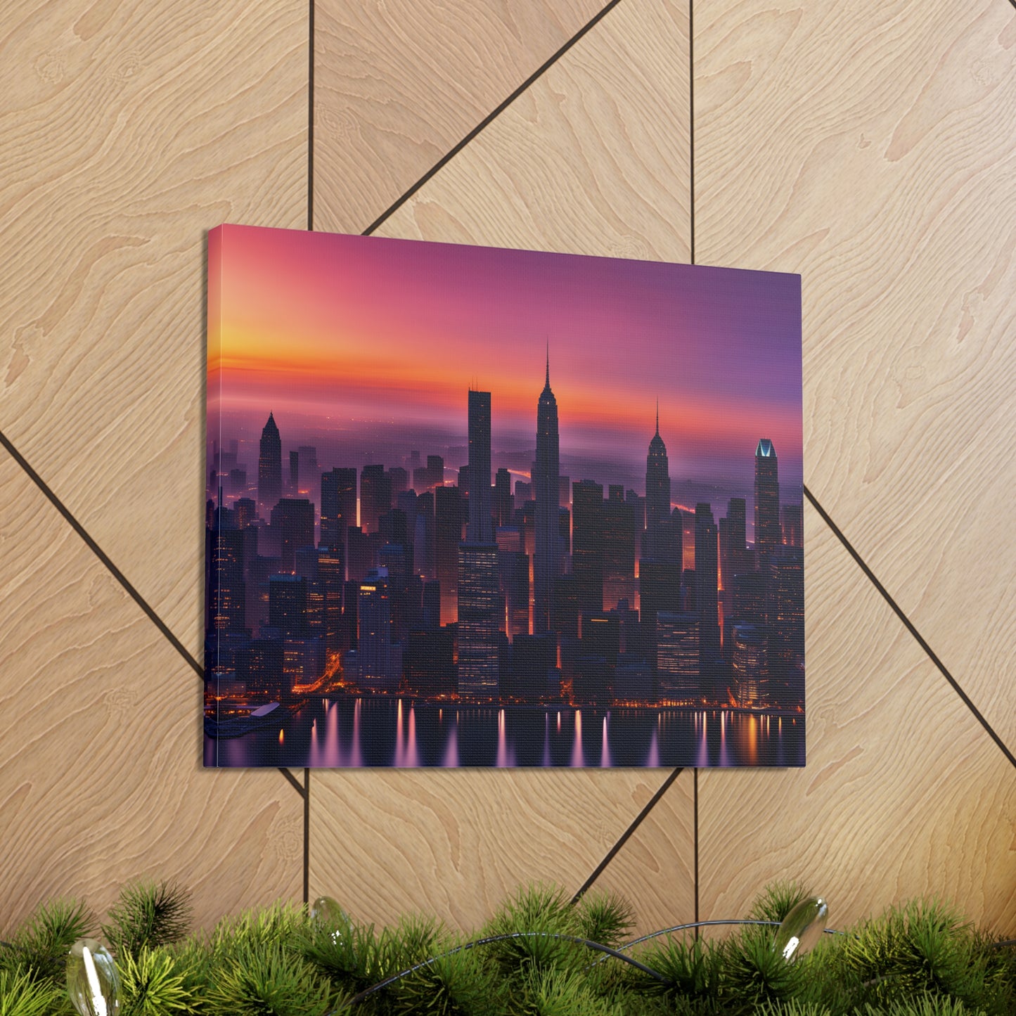 Urban Glow: Cityscape Wall Décor