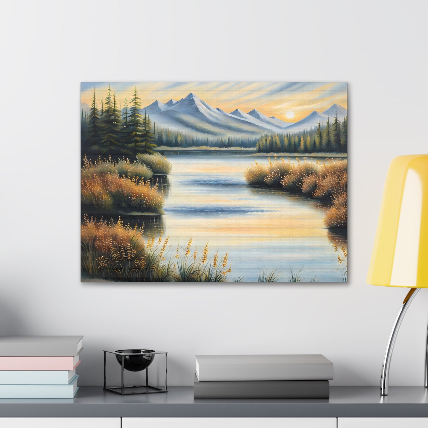 Mountain Refuge: Classic Oil Painting Wall Décor