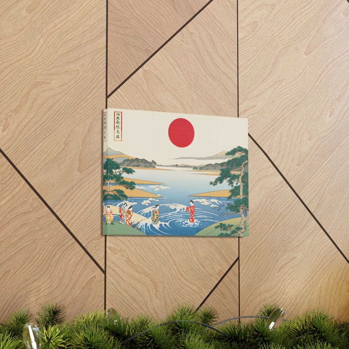 Geisha's Pond: Ukiyo-e Wall Décor