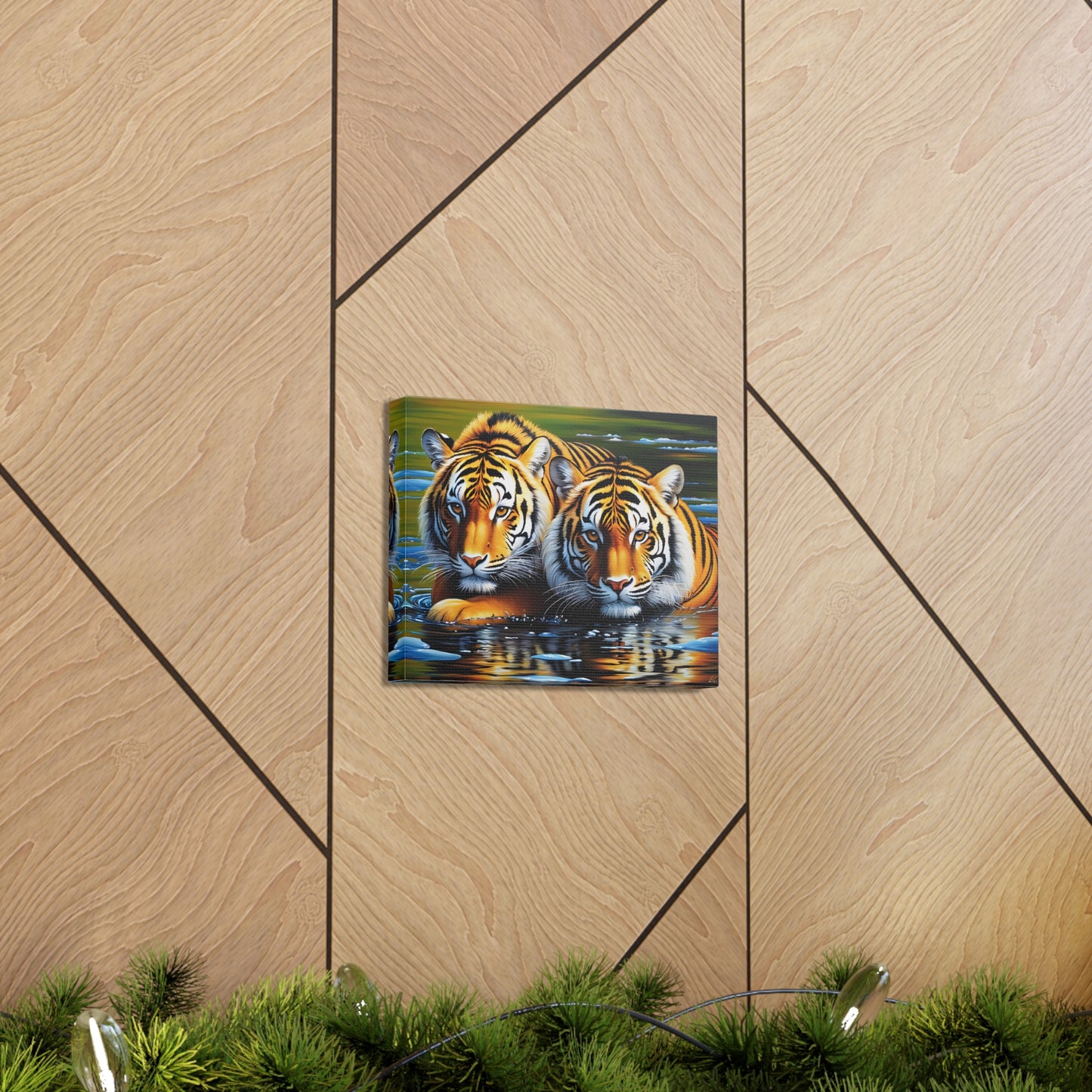 Golden Stripes: Animal Wall Décor