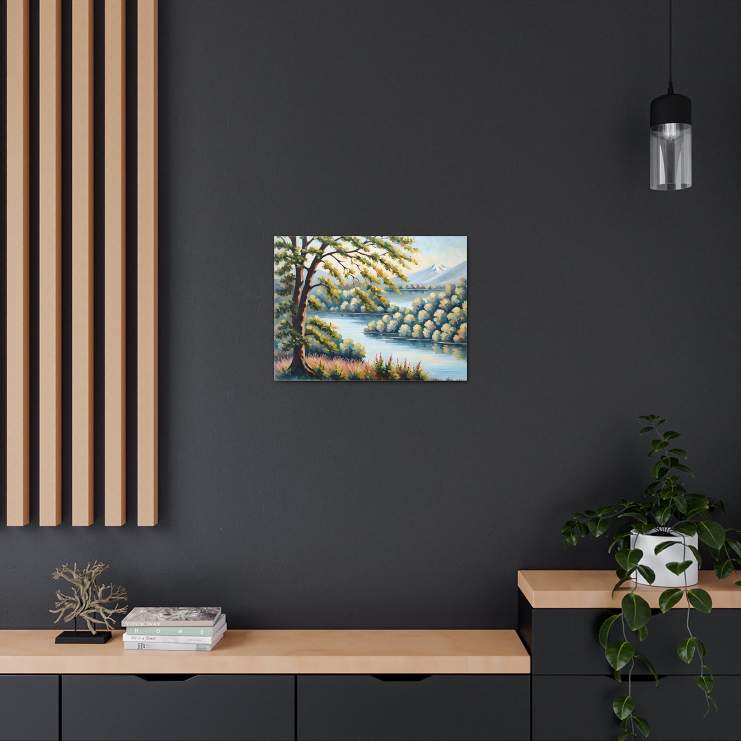 Verdant Enclave: Classic Oil Painting Wall Décor