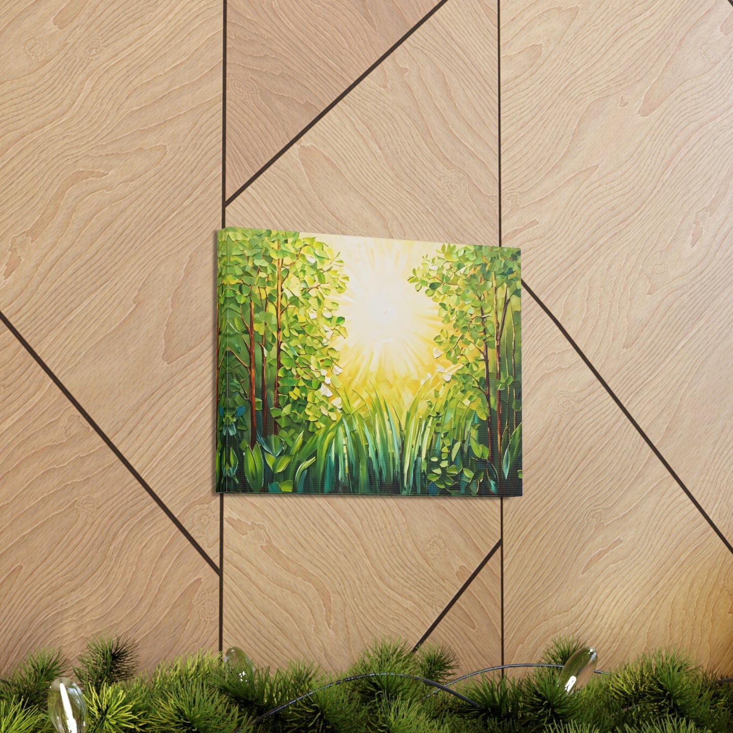 Radiant Forest: Classic Oil Painting Wall Décor