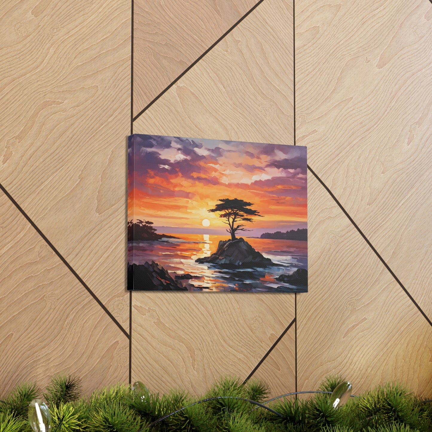 Seaside Reflections: Classic Oil Painting Wall Décor