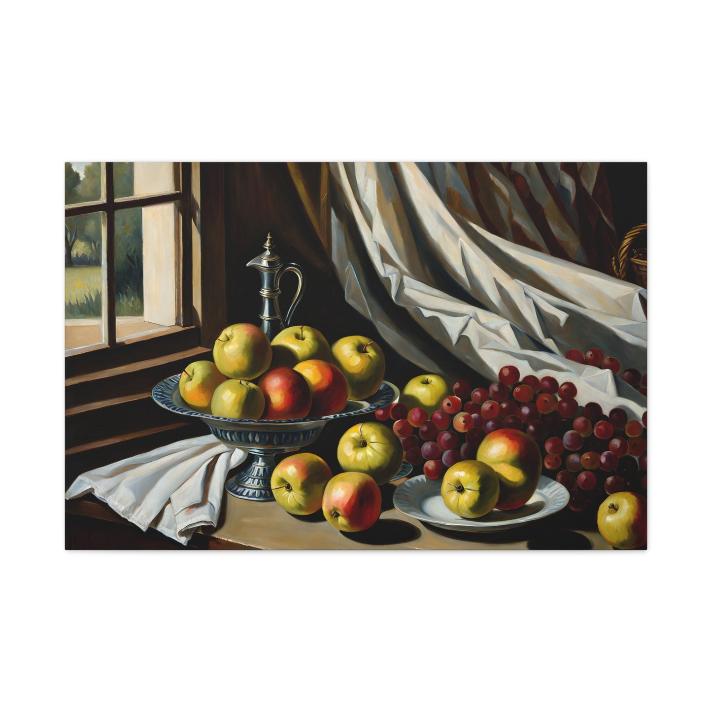 Ripe Platter: Classic Oil Painting Wall Décor