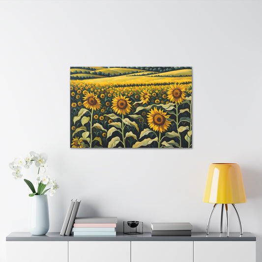 Basking Sunflowers: Classic Oil Painting Wall Décor