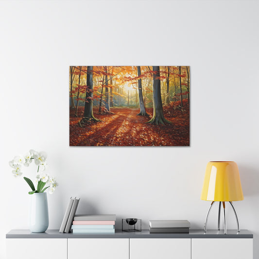 Woodland Trail: Classic Oil Painting Wall Décor