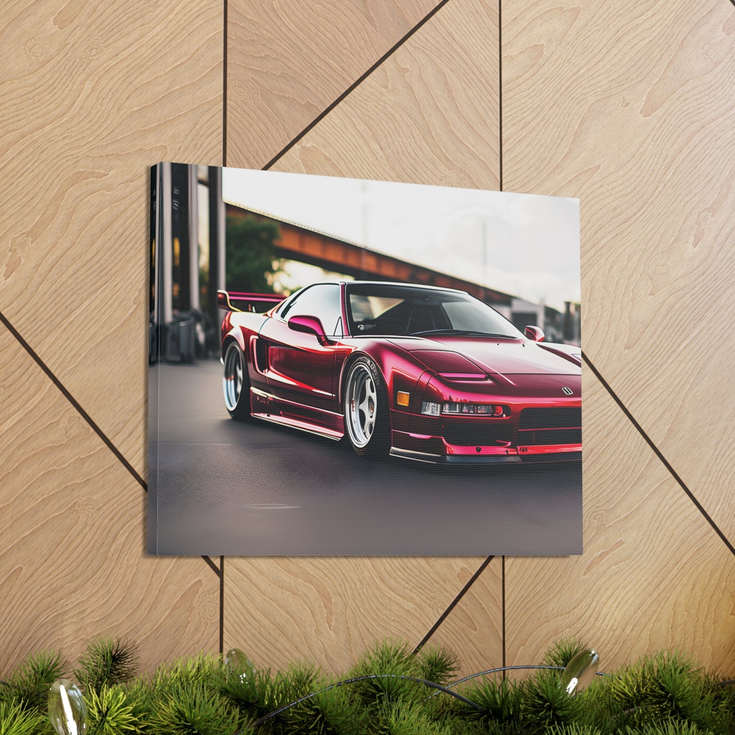 Sleek Scarlet: Famous Auto Wall Décor