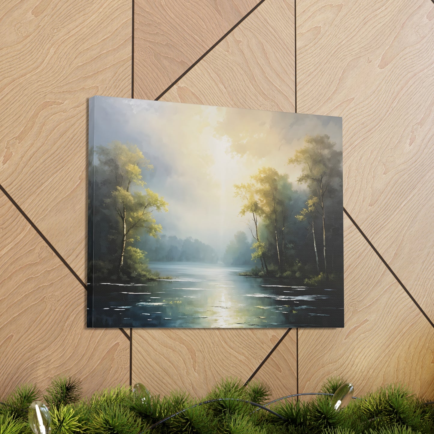 Lakeside Dew: Classic Oil Painting Wall Décor