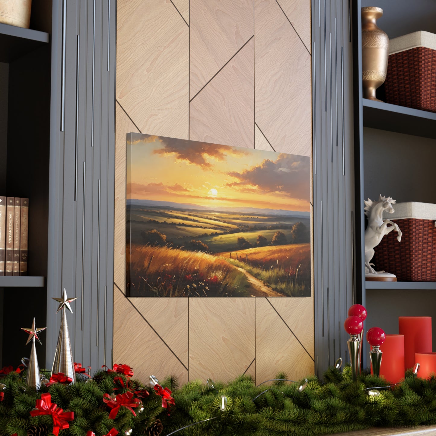 Golden Meadows: Classic Oil Painting Wall Décor