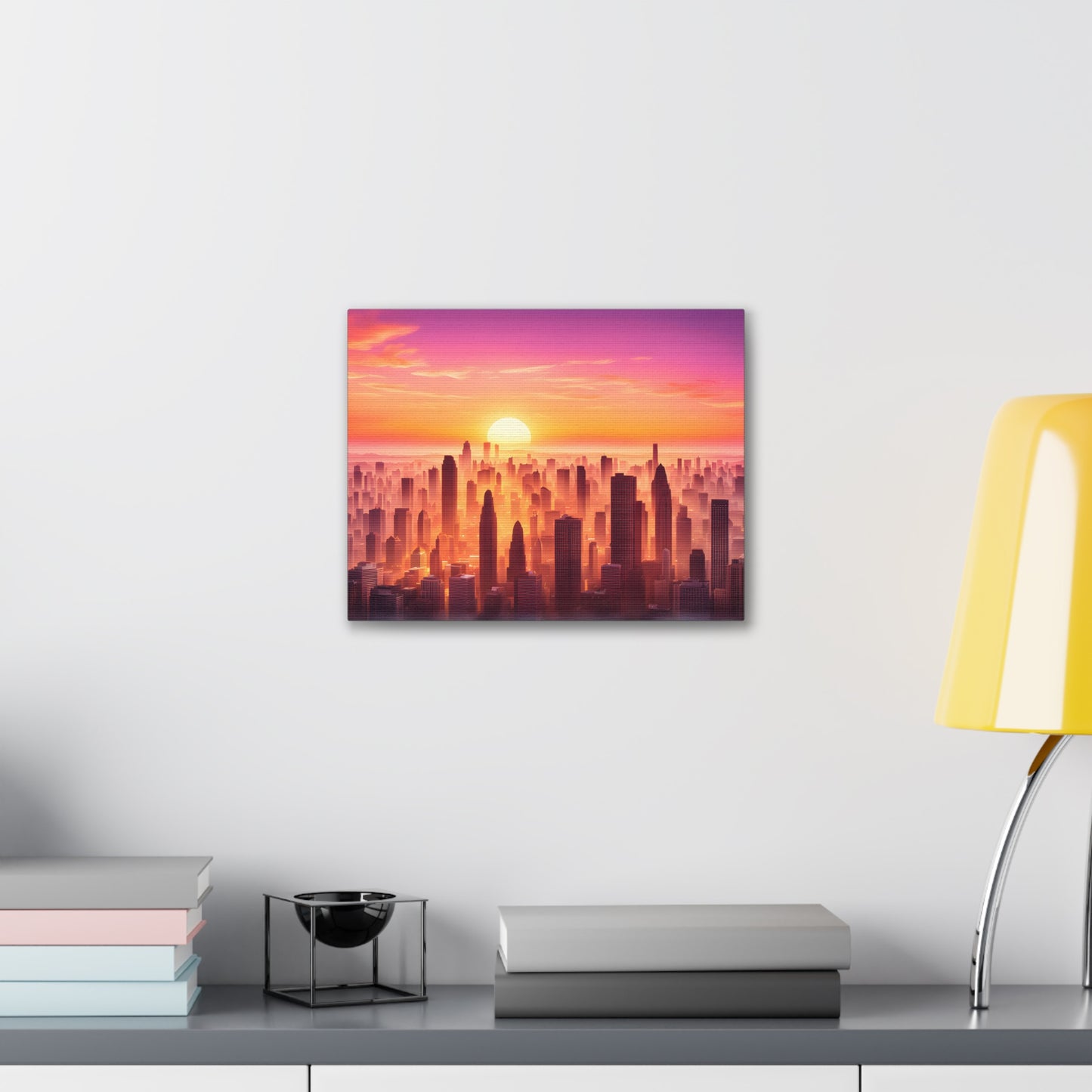 Horizon Glow: Cityscape Wall Décor