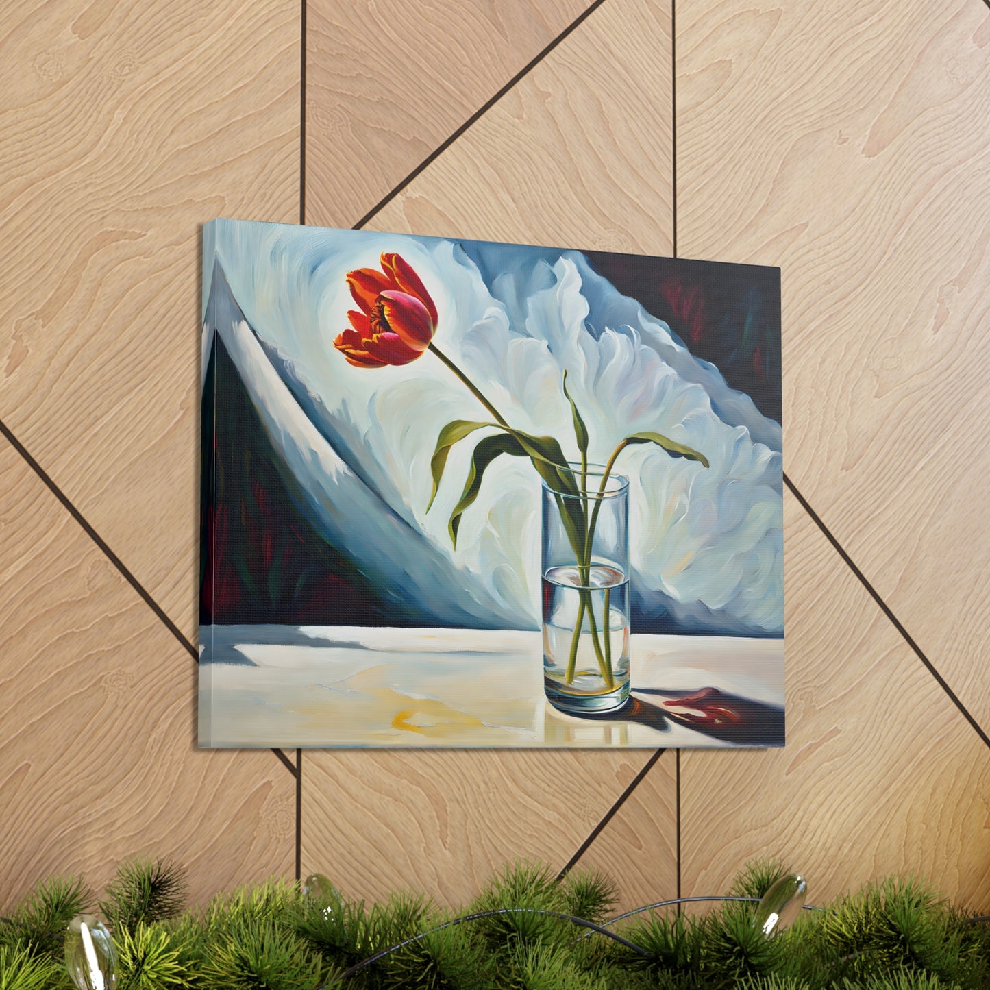 Gauzy Flower: Classic Oil Painting Wall Décor