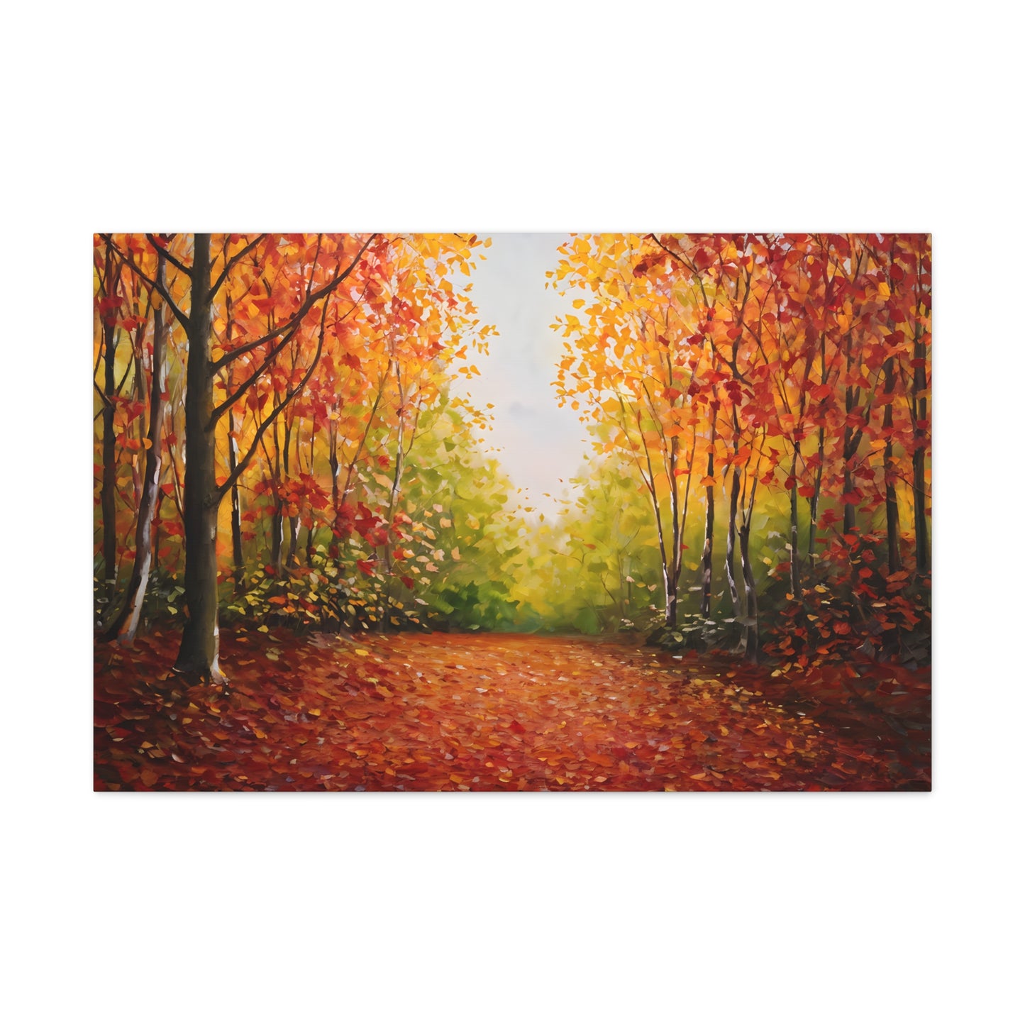 Autumn’s Embrace: Classic Oil Painting Wall Décor