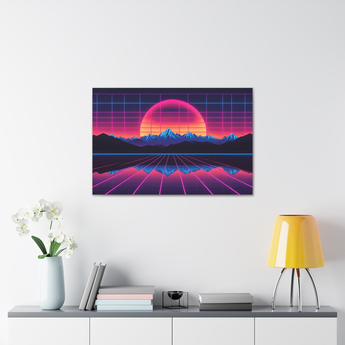 Nostalgic Radiance: Outrun Wall Décor