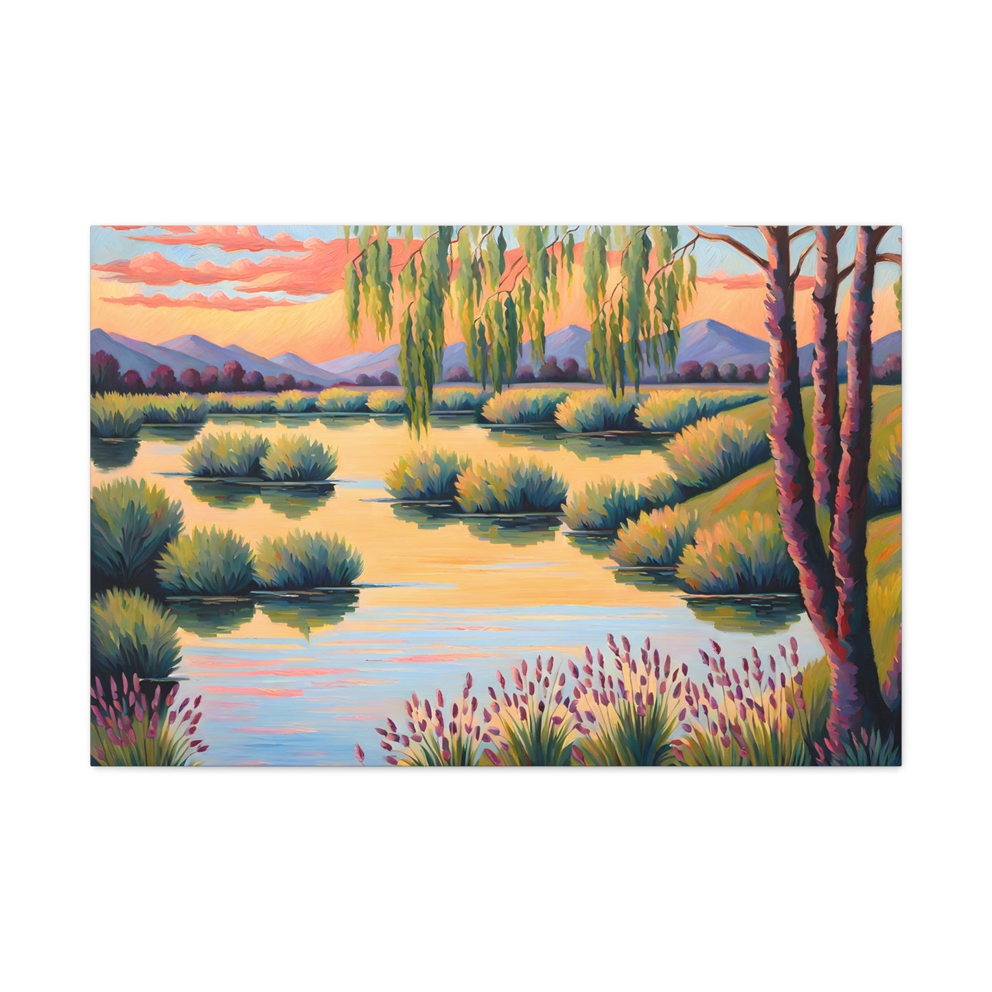 Tranquil Oasis: Classic Oil Painting Wall Décor