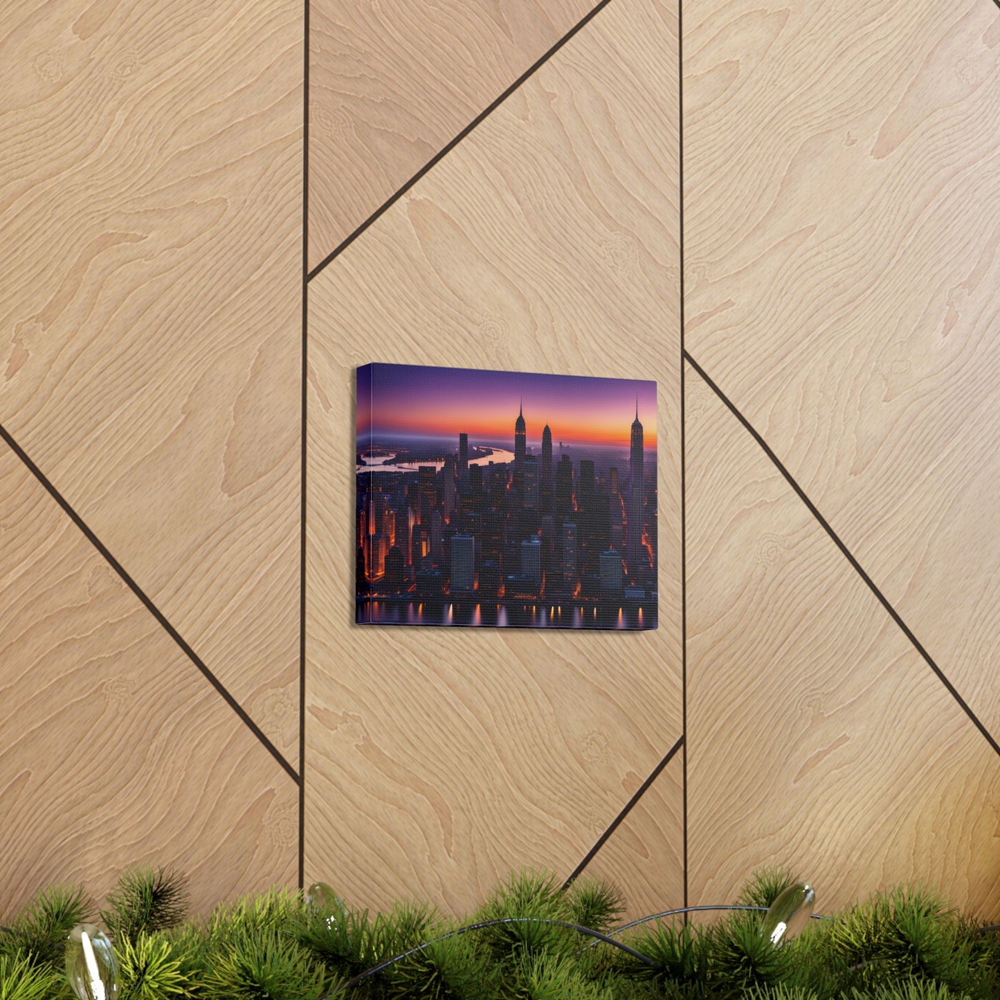 Twilight Radiance: Cityscape Wall Décor