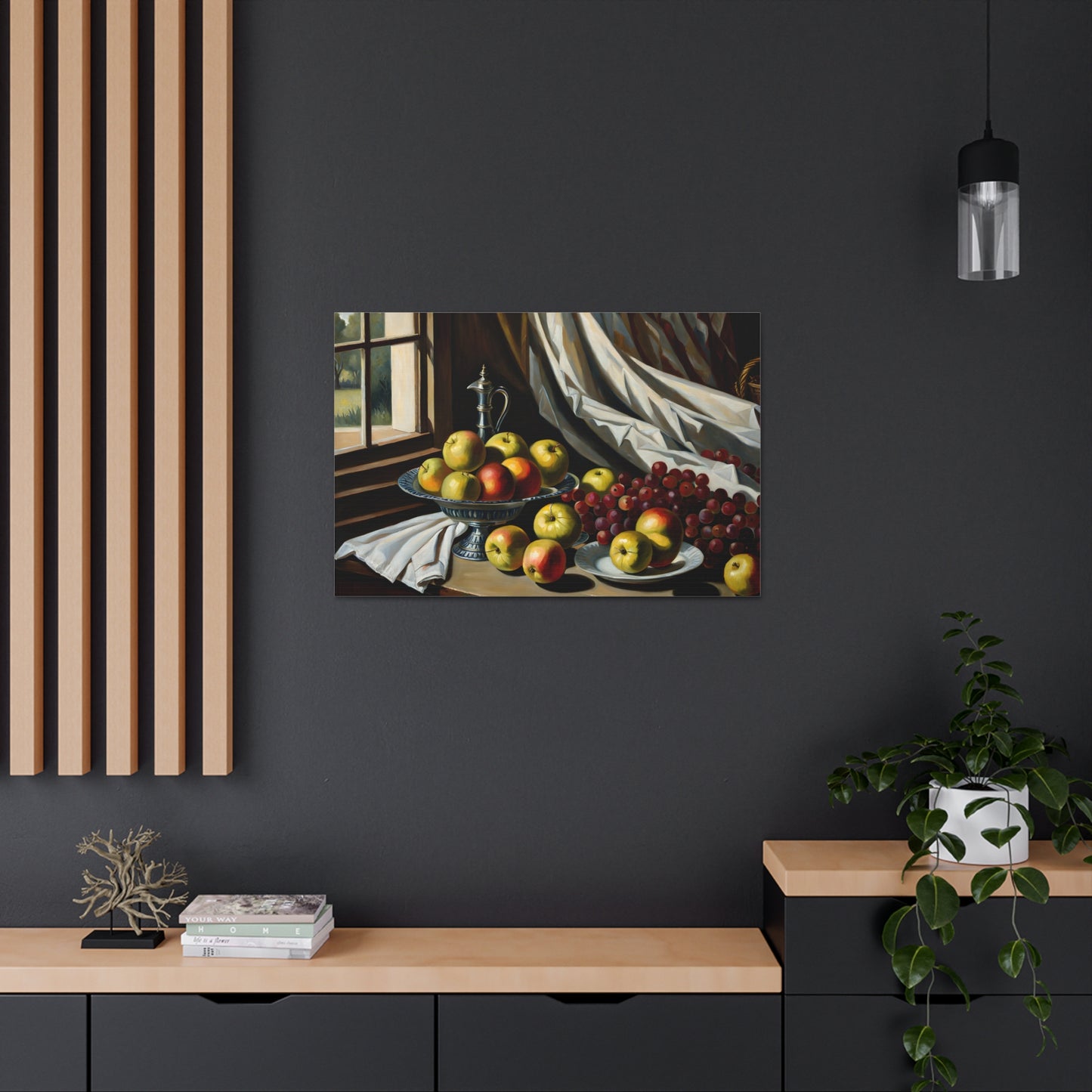 Ripe Platter: Classic Oil Painting Wall Décor