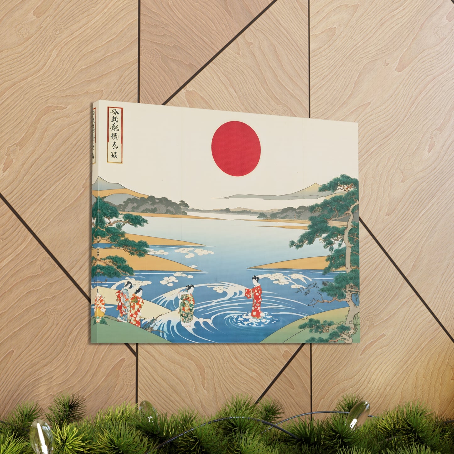 Geisha's Pond: Ukiyo-e Wall Décor