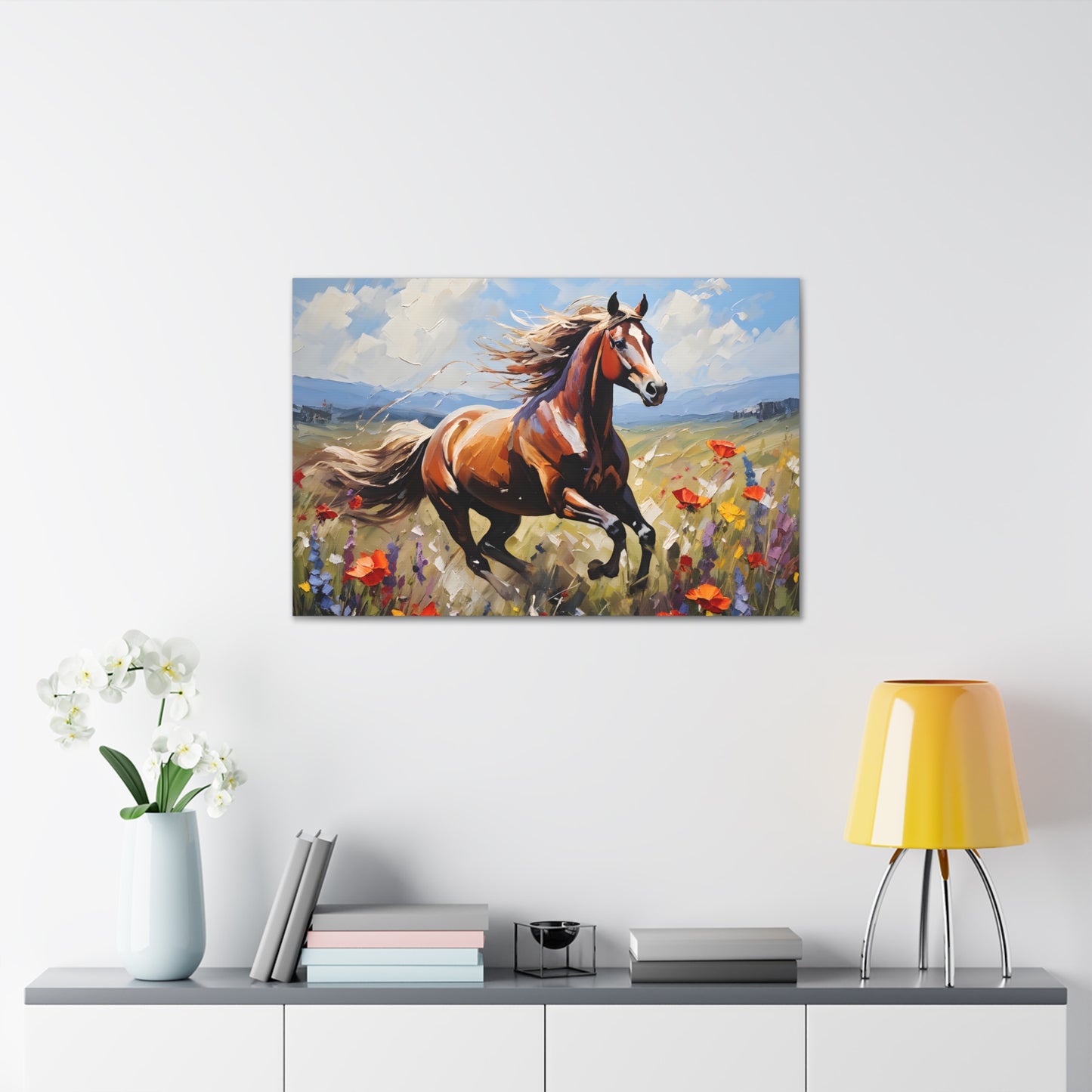 Field of Wild Flowers: Classic Oil Painting Wall Décor