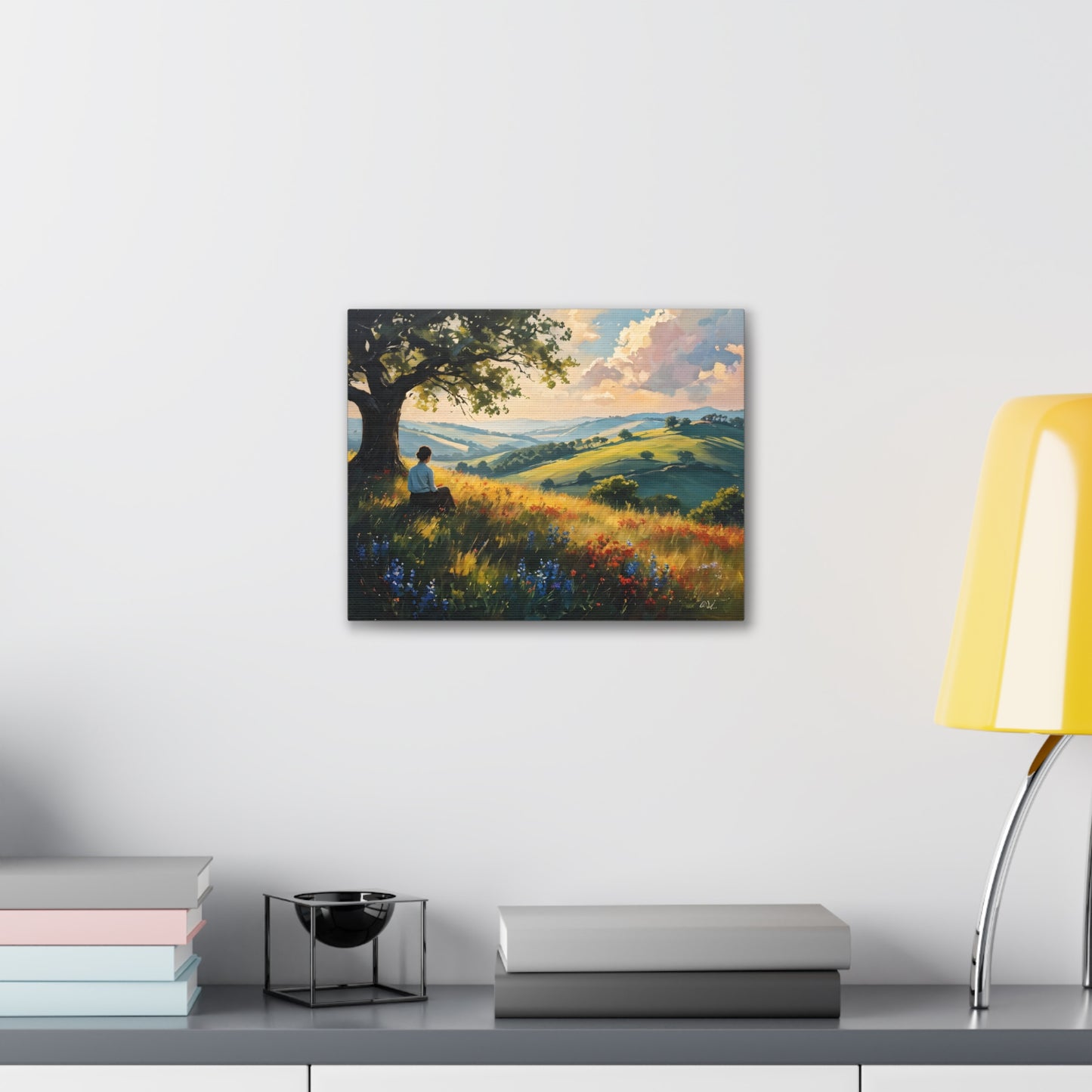 Peaceful Valley: Classic Oil Painting Wall Décor