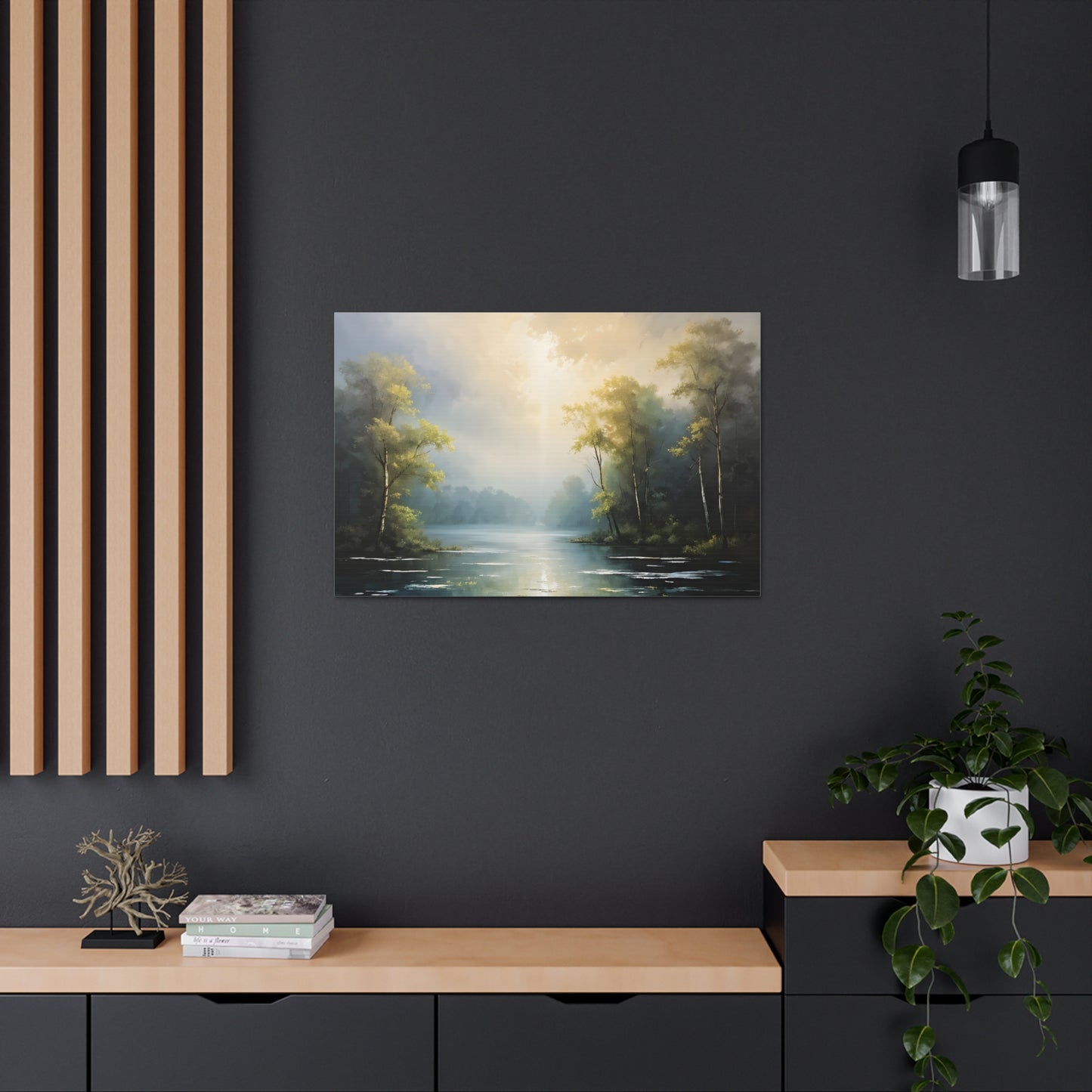 Lakeside Dew: Classic Oil Painting Wall Décor